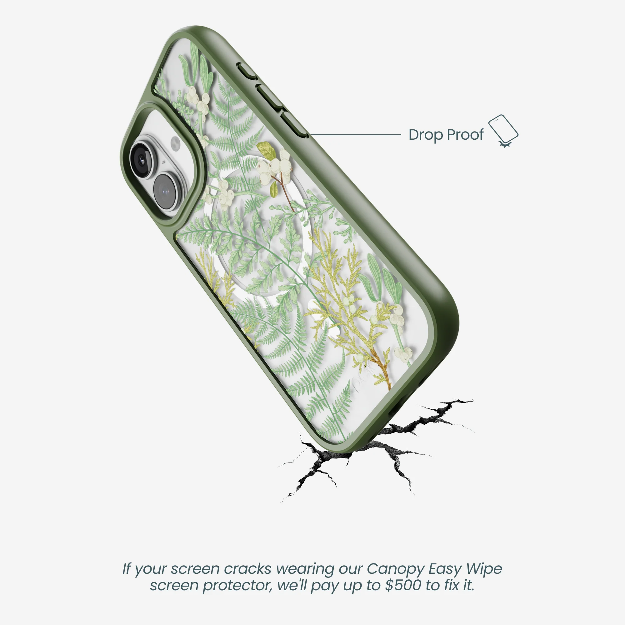 Clear Herbarium iPhone 17 Case With Forest Floor Ridge (MagSafe included) - Image 5