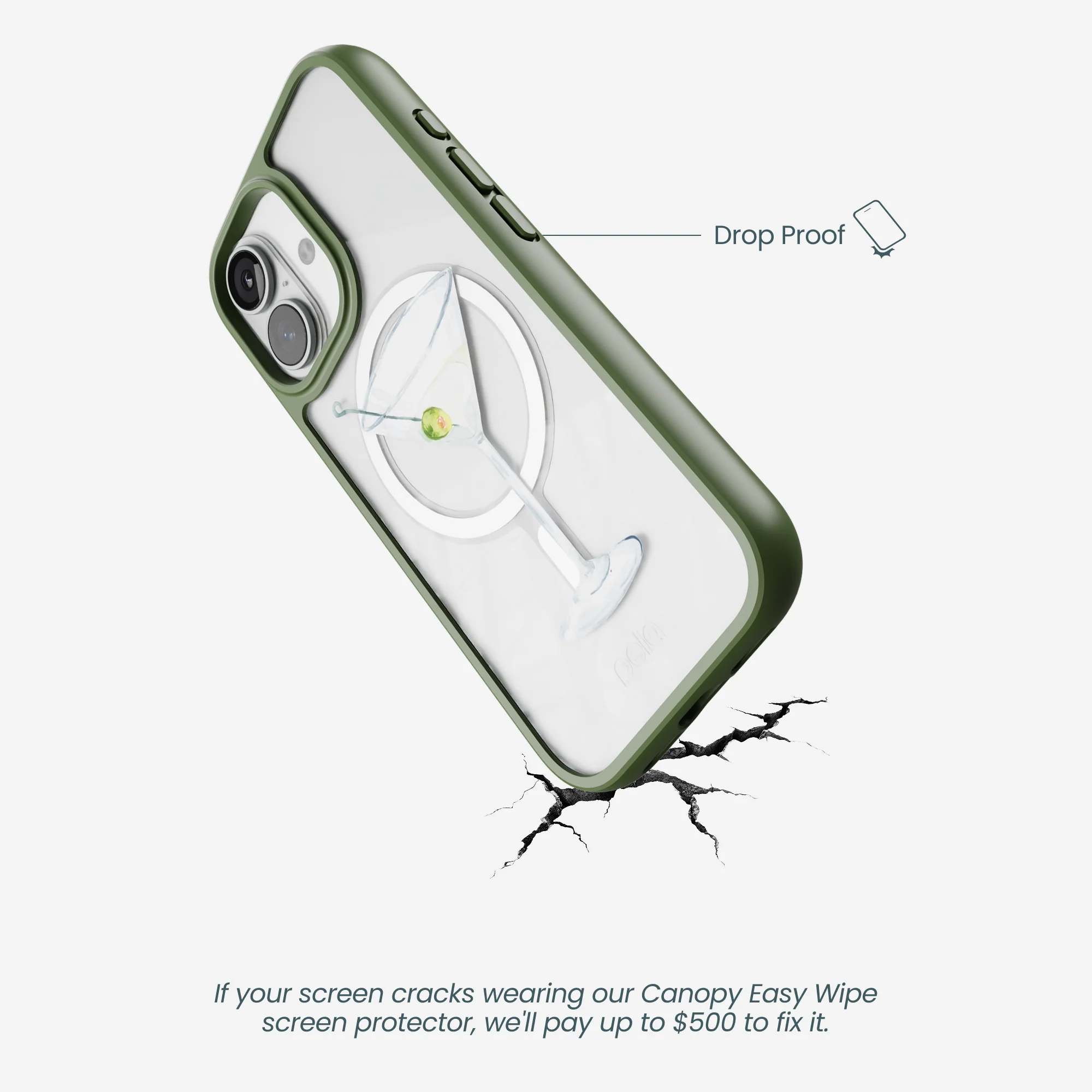 Clear Martini Moment iPhone 17 Case With Forest Floor Ridge (MagSafe included) - Image 5