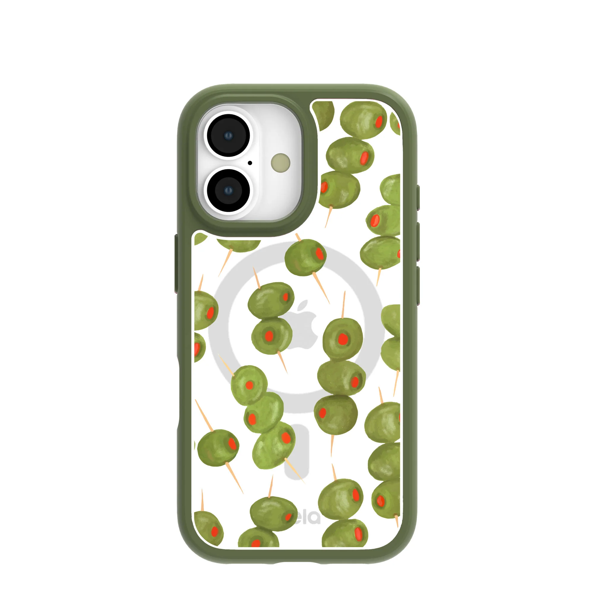 Clear Olive Hour iPhone 17 Case With Forest Floor Ridge (MagSafe included)