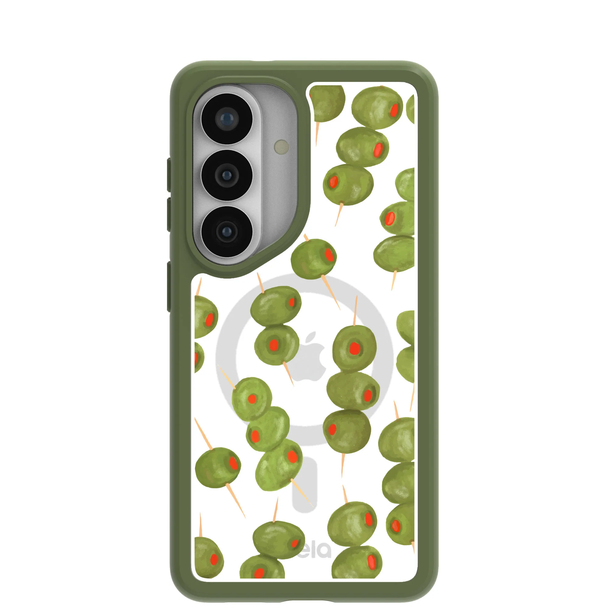 Clear Olive Hour Samsung Galaxy S26 Case With Forest Floor Ridge (Magnetic Charging included)