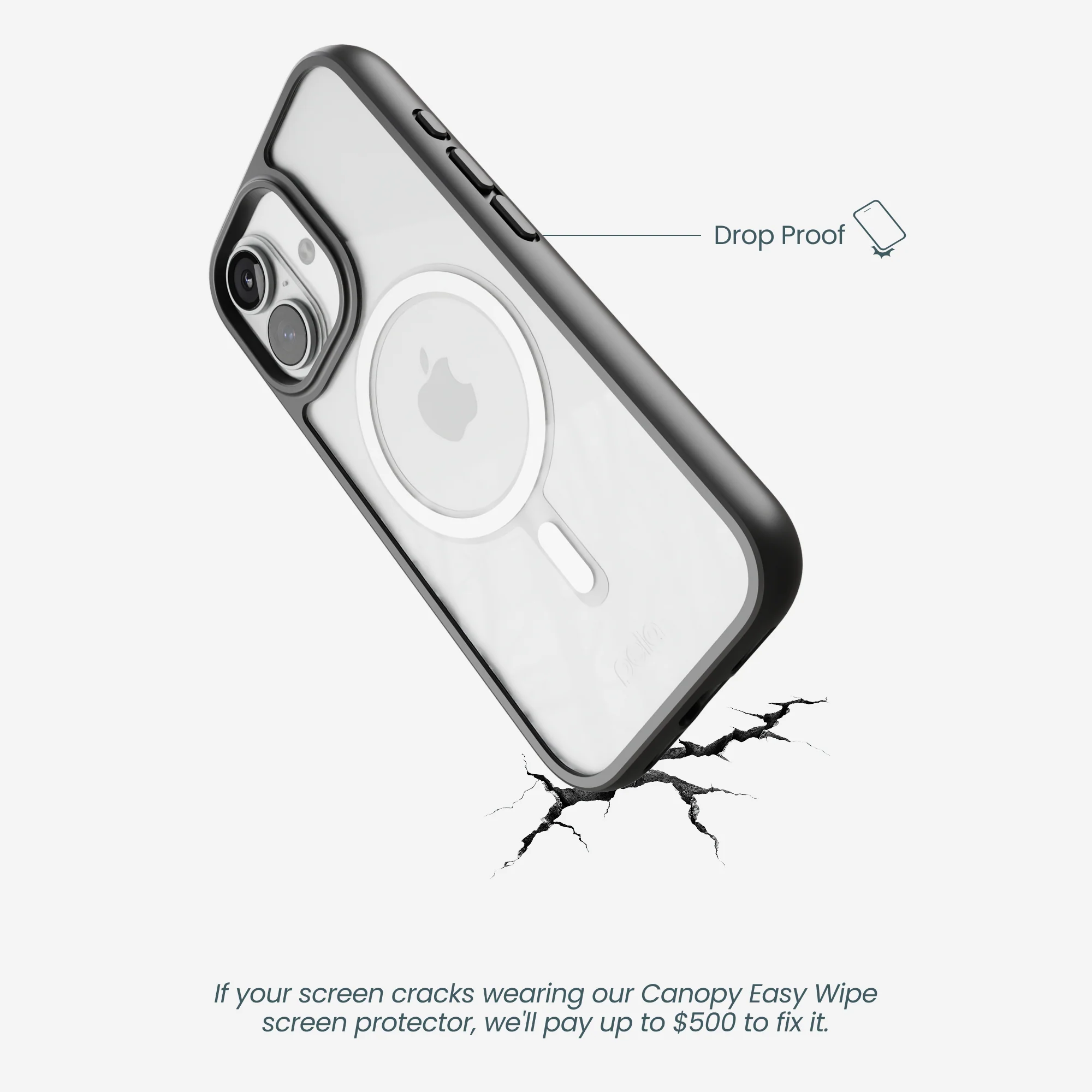 Clear iPhone 17 Case with Noir Ridge (MagSafe Included) - Image 5