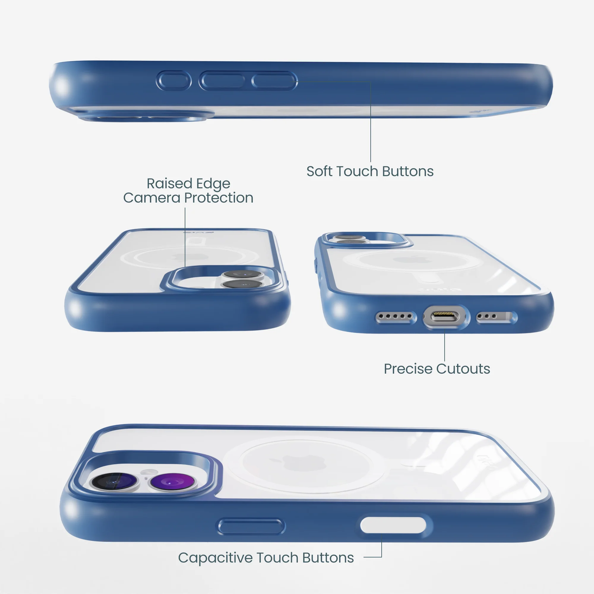 Clear iPhone 17 Case with True Blue Ridge (MagSafe Included) - Image 3