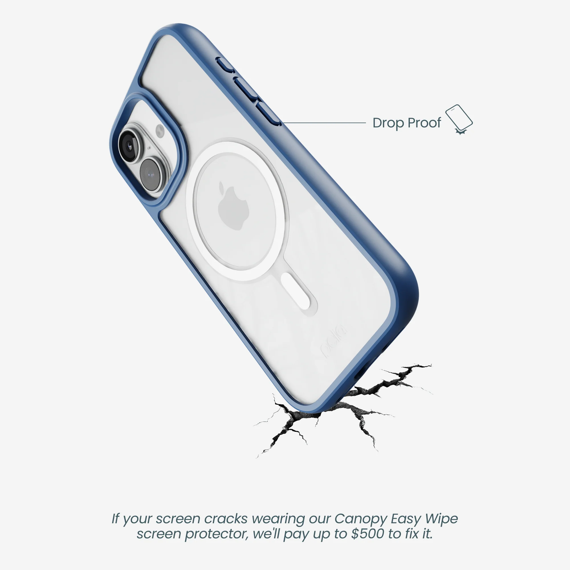 Clear iPhone 17 Case with True Blue Ridge (MagSafe Included) - Image 5