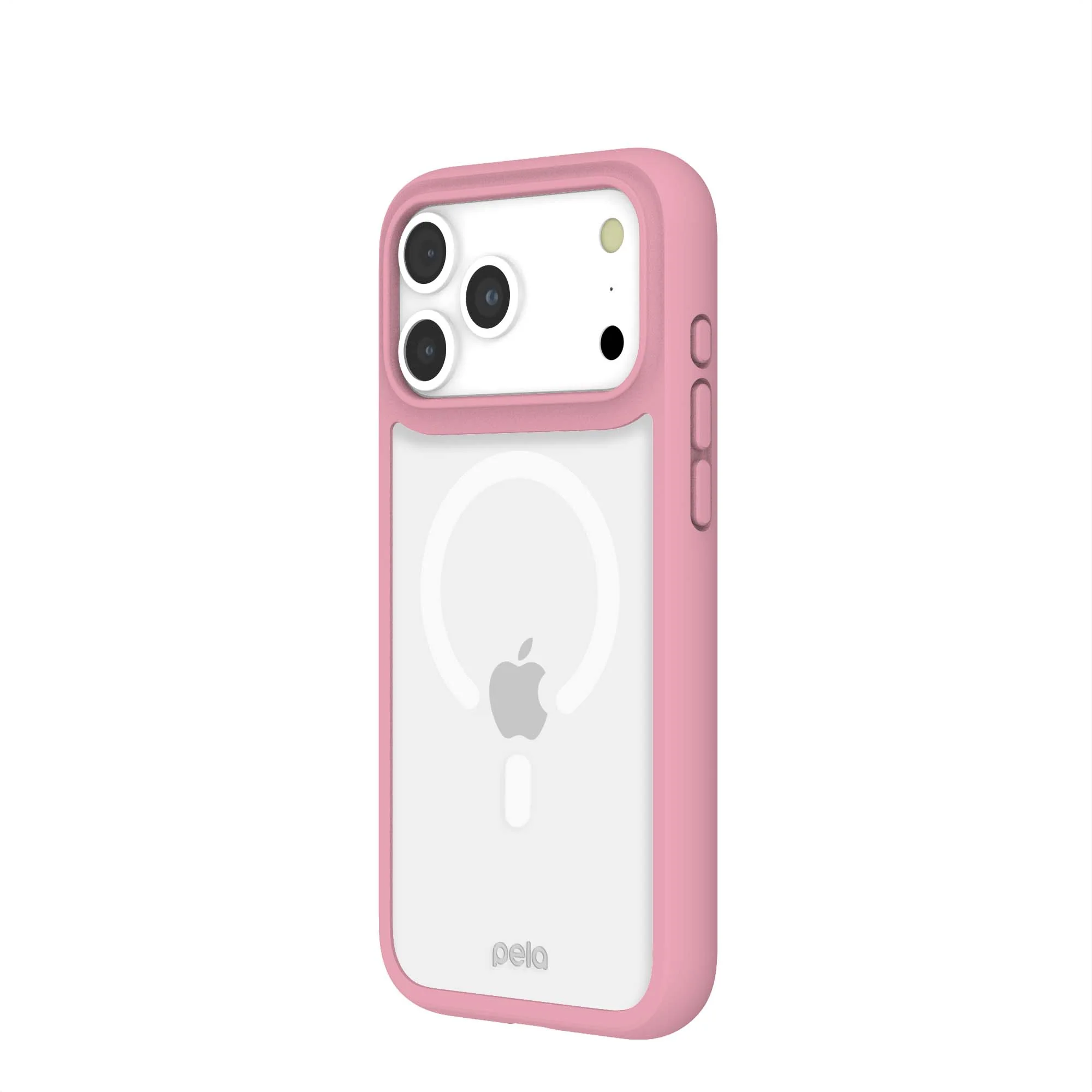 Clear iPhone 17 Pro Max Case with Petal Pink Ridge (MagSafe Included) - Image 2