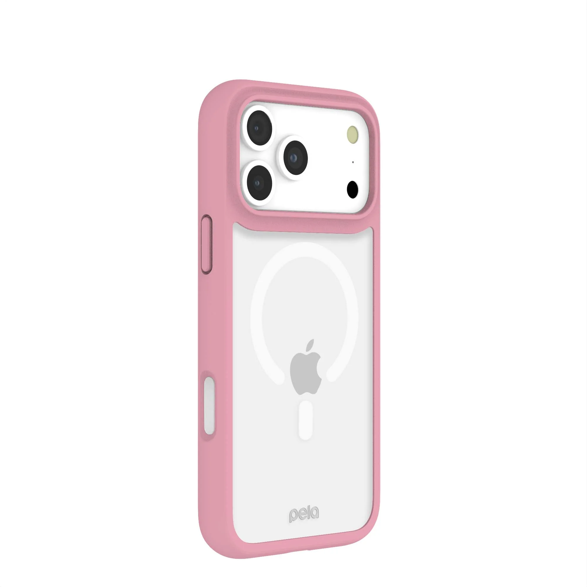 Clear iPhone 17 Pro Max Case with Petal Pink Ridge (MagSafe Included) - Image 4