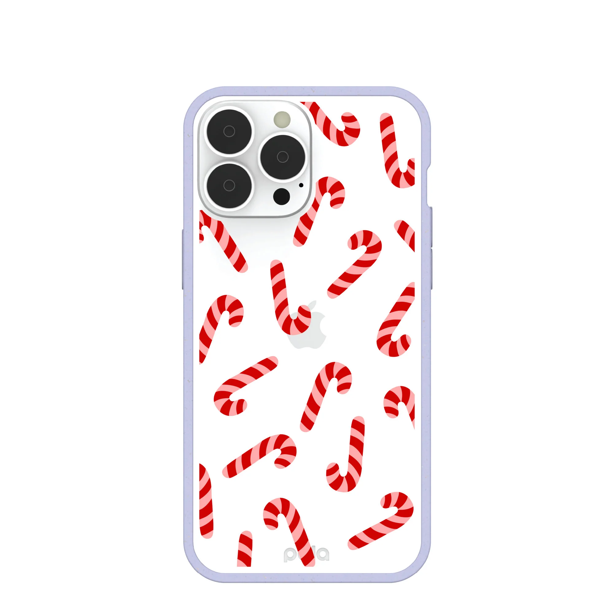 Clear Candy Cane Chaos iPhone 13 Pro Max Case With Lavender Ridge