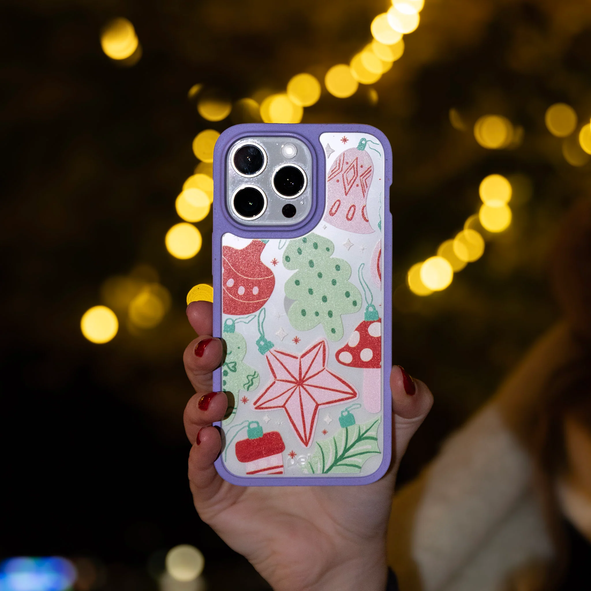 Clear Festive Flair iPhone 13 Pro Max Case With Lavender Ridge - Image 2