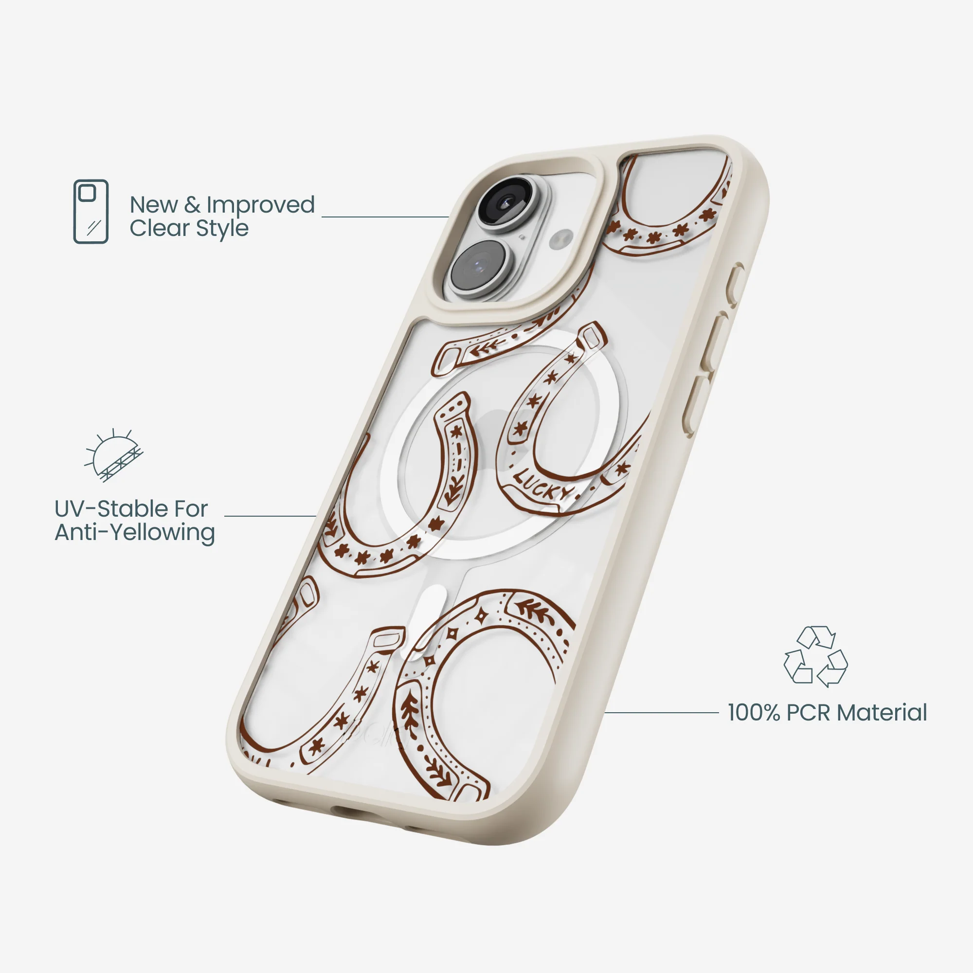 Clear Desert Luck iPhone 17 Case With London Fog Ridge (MagSafe included) - Image 4
