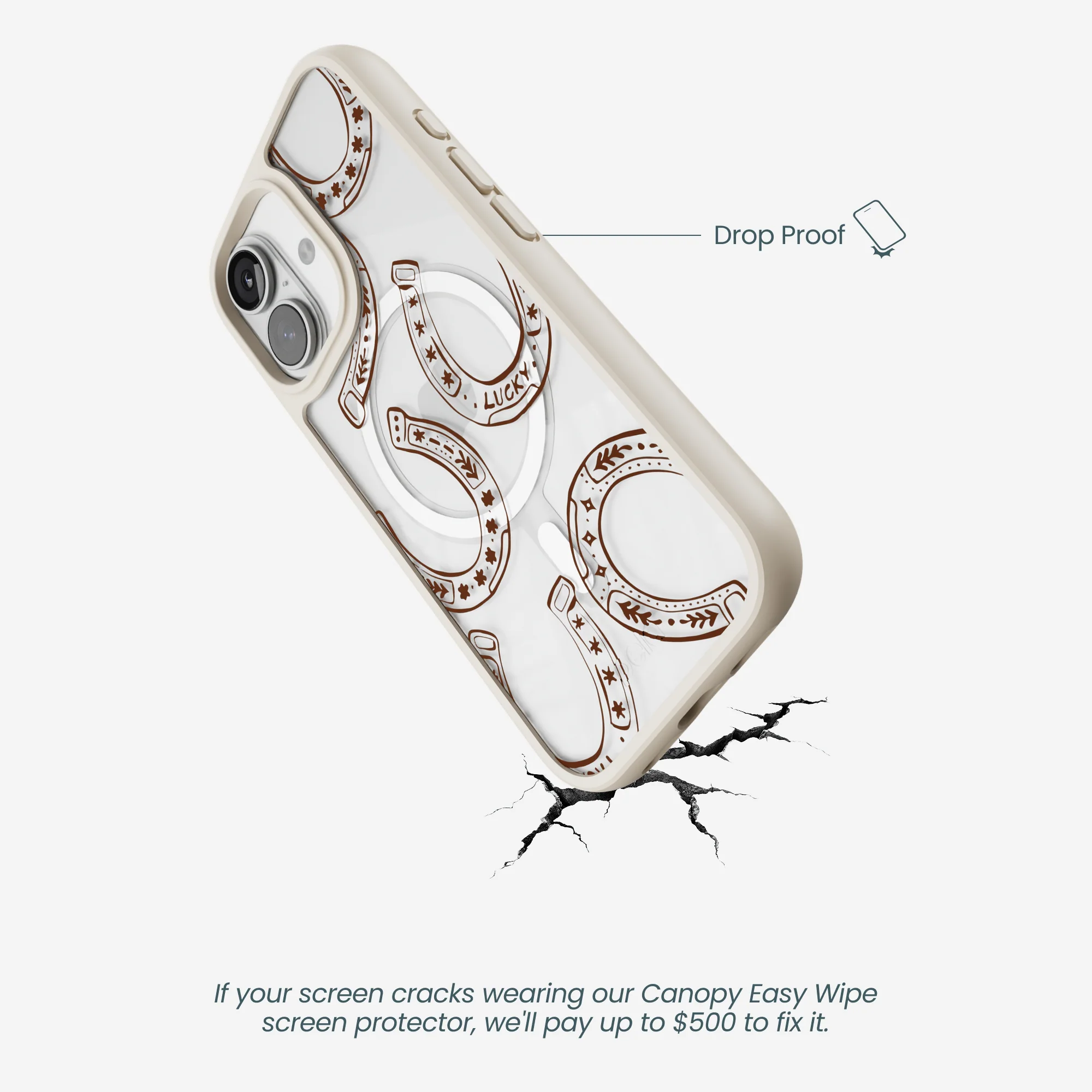 Clear Desert Luck iPhone 17 Case With London Fog Ridge (MagSafe included) - Image 5