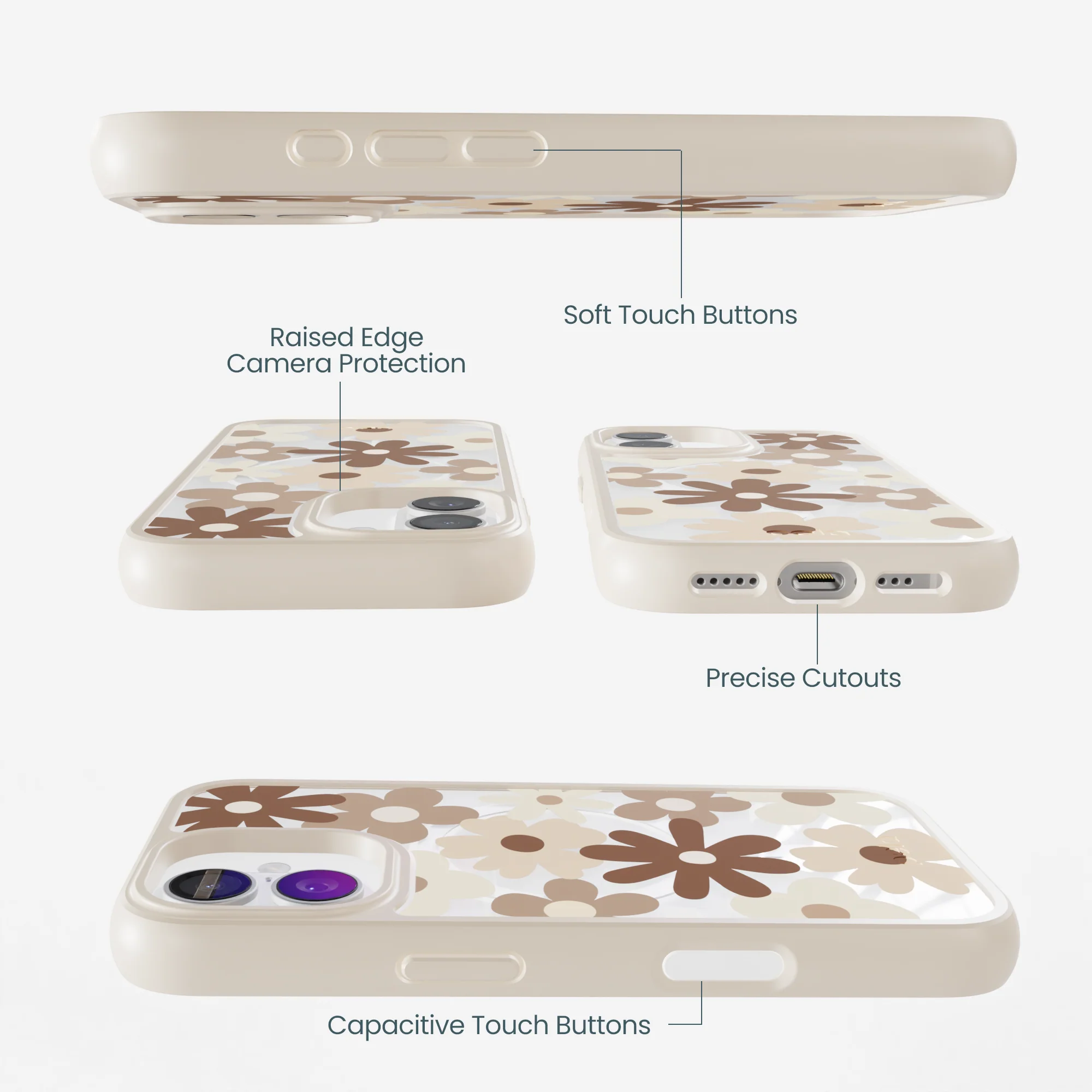 Clear Mocha Poppy iPhone 17 Case With London Fog Ridge (MagSafe included) - Image 3
