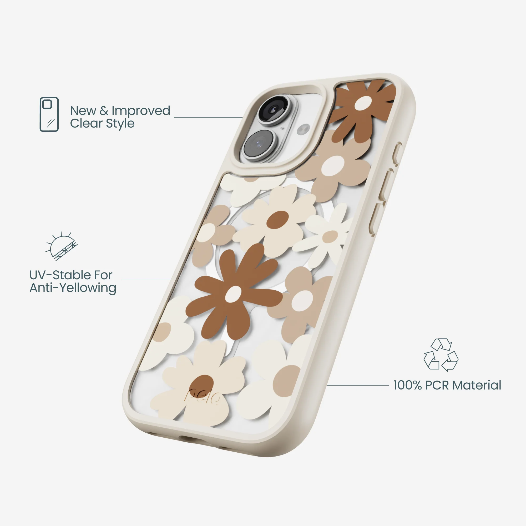 Clear Mocha Poppy iPhone 17 Case With London Fog Ridge (MagSafe included) - Image 4