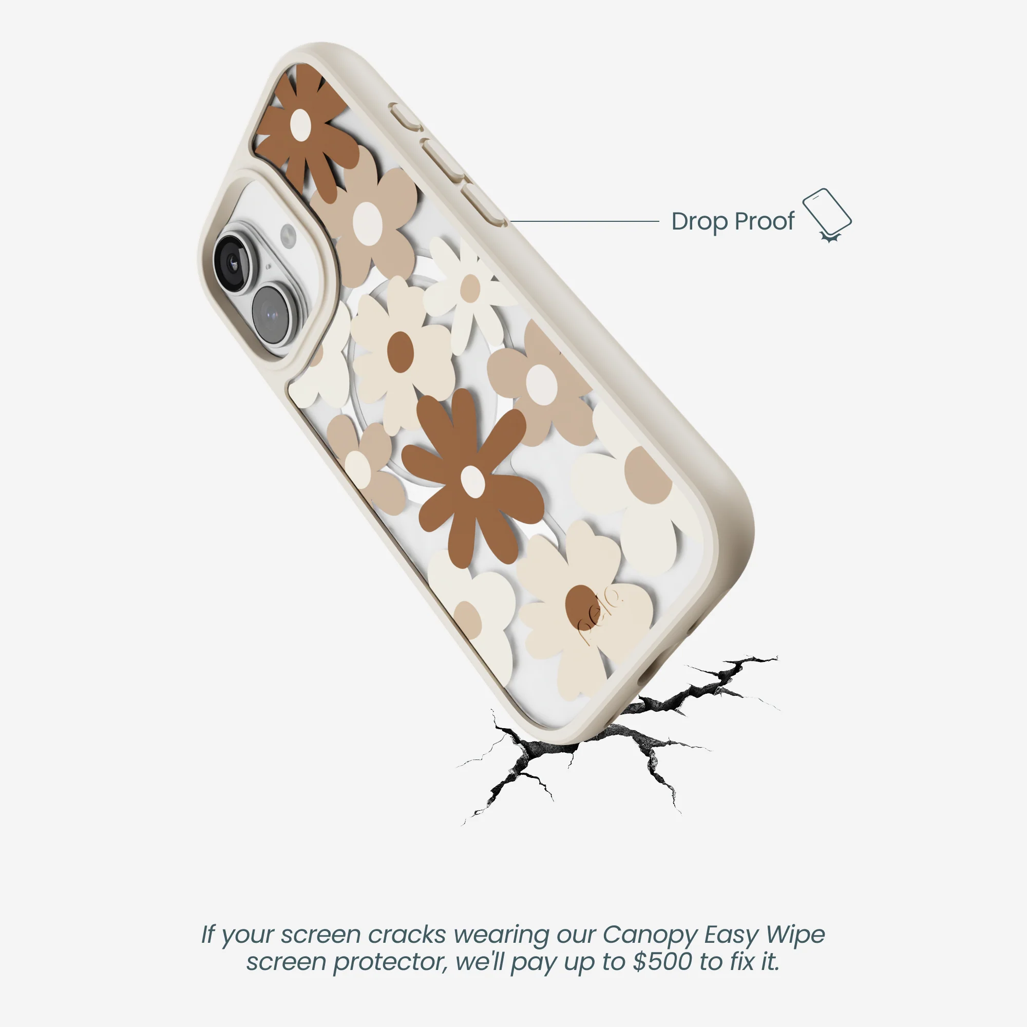 Clear Mocha Poppy iPhone 17 Case With London Fog Ridge (MagSafe included) - Image 5