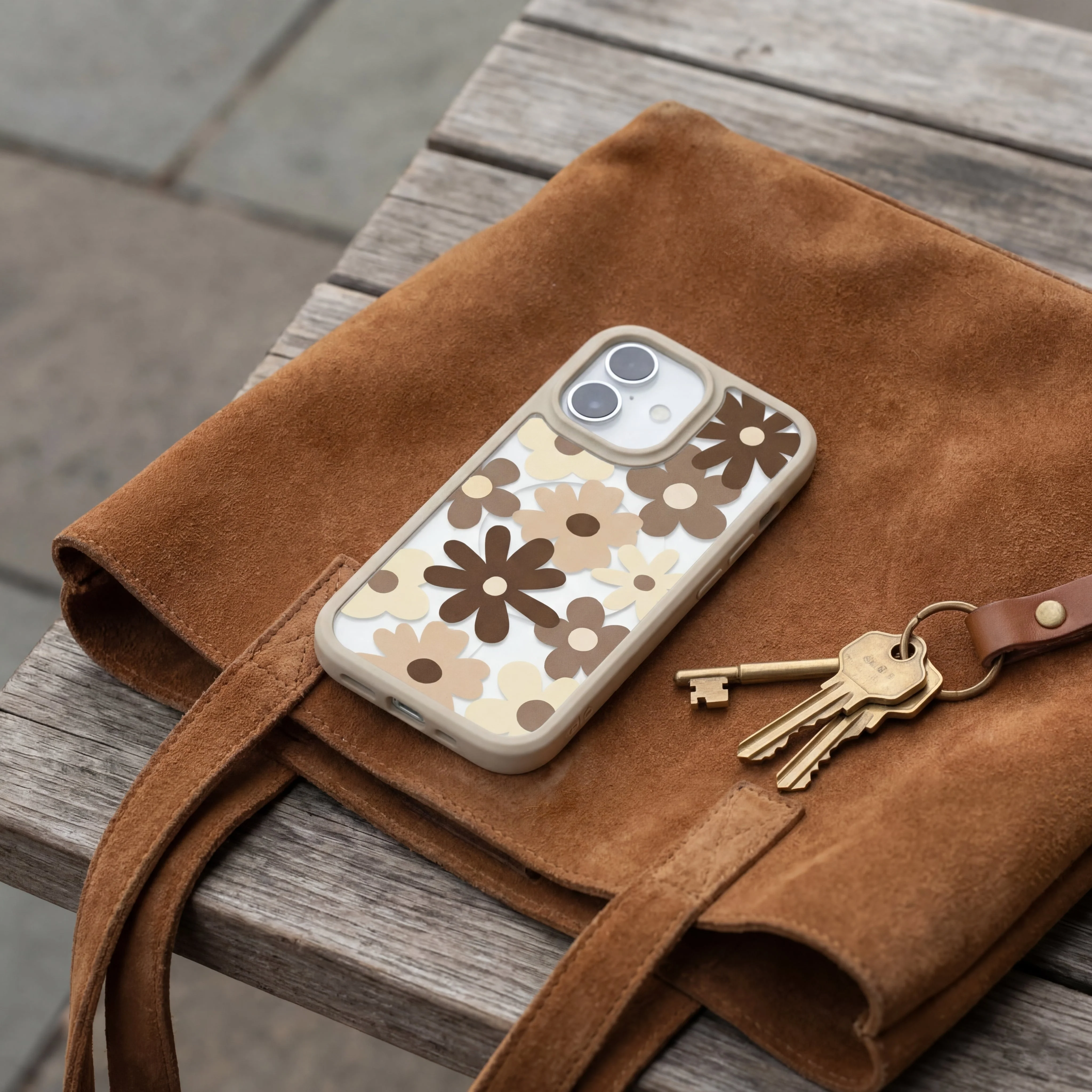 Clear Mocha Poppy iPhone 17 Pro Case With London Fog Ridge (MagSafe included) - Image 2