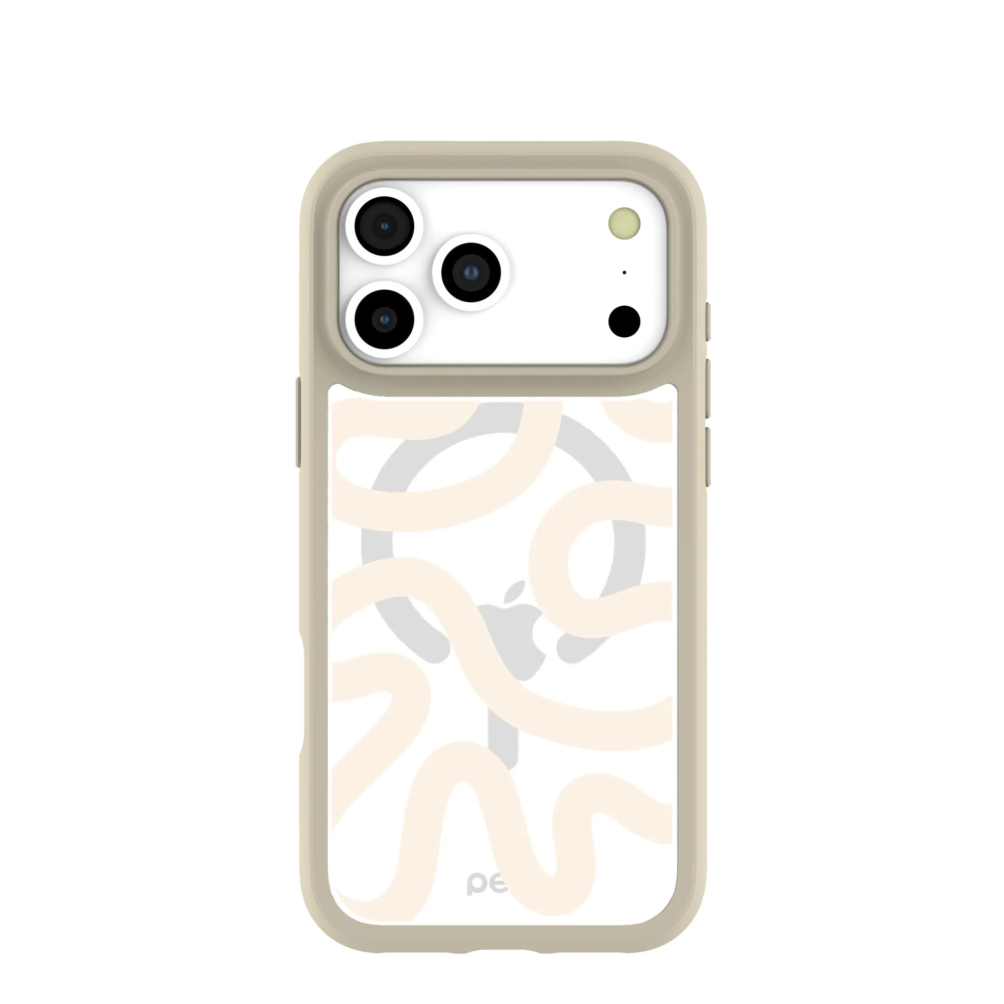 Clear Sandstone Wiggle iPhone 17 Pro Max Case With London Fog Ridge (MagSafe included)