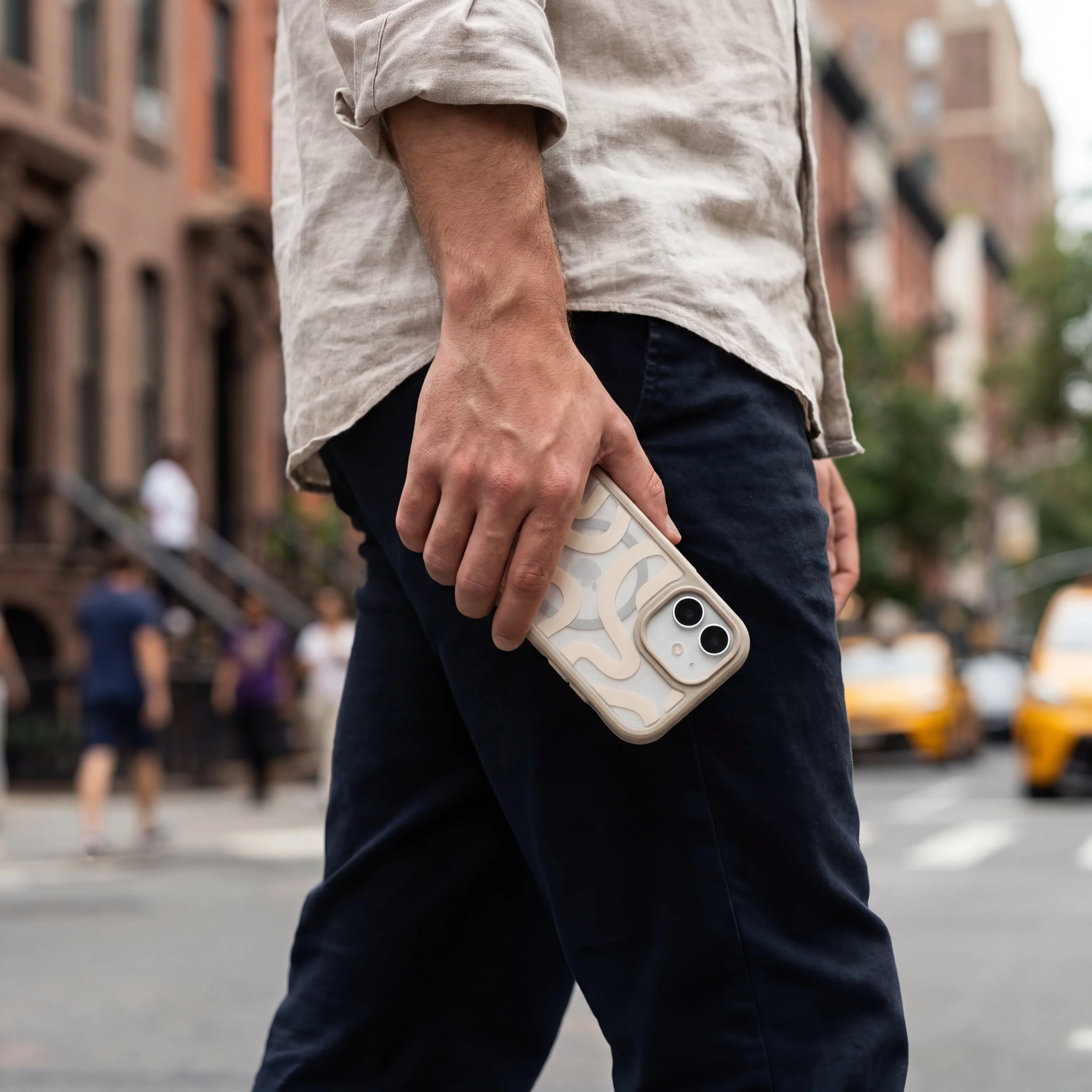 Clear Sandstone Wiggle iPhone 17 Pro Max Case With London Fog Ridge (MagSafe included) - Image 2