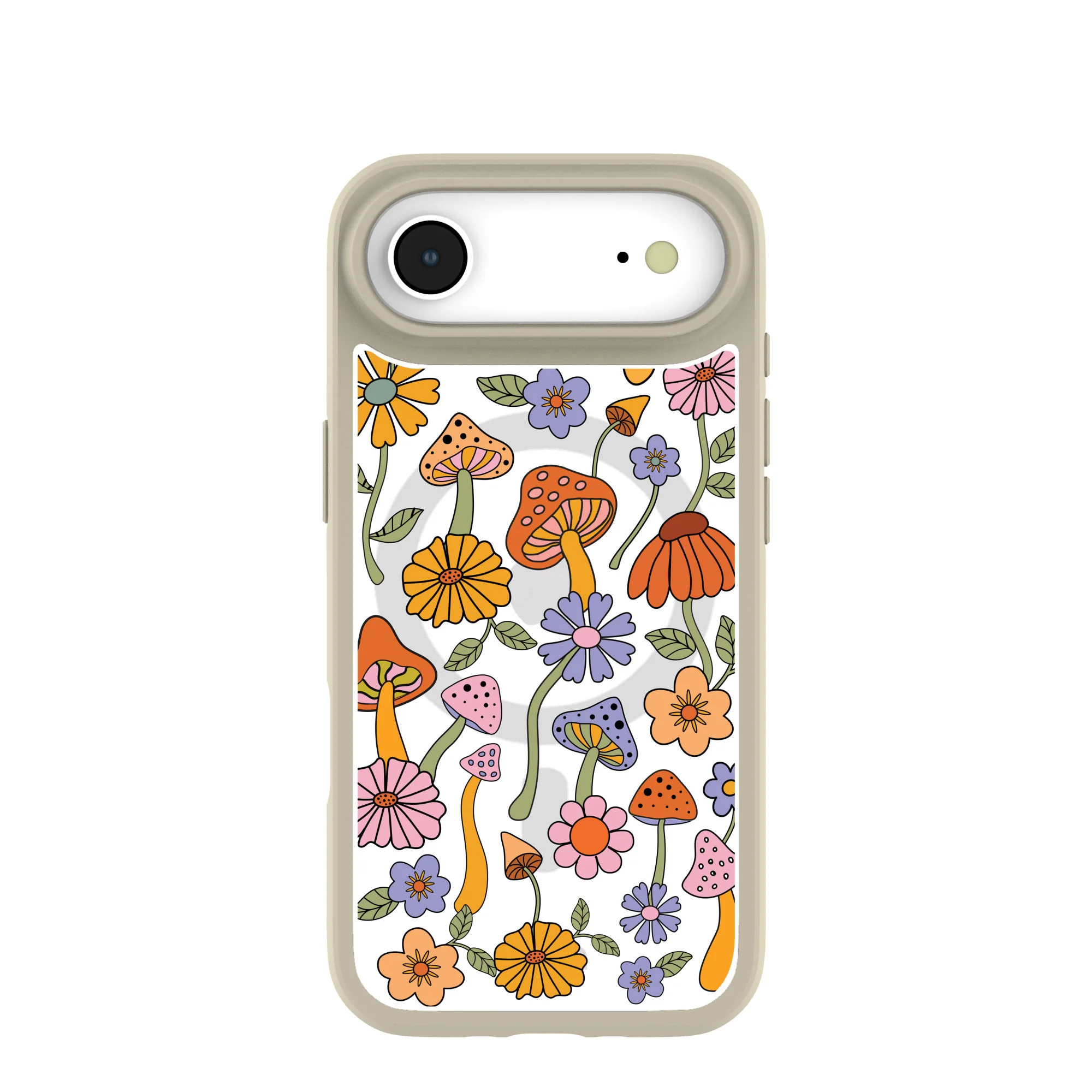 Clear Shrooms and Blooms iPhone Air Case With London Fog Ridge (MagSafe included)