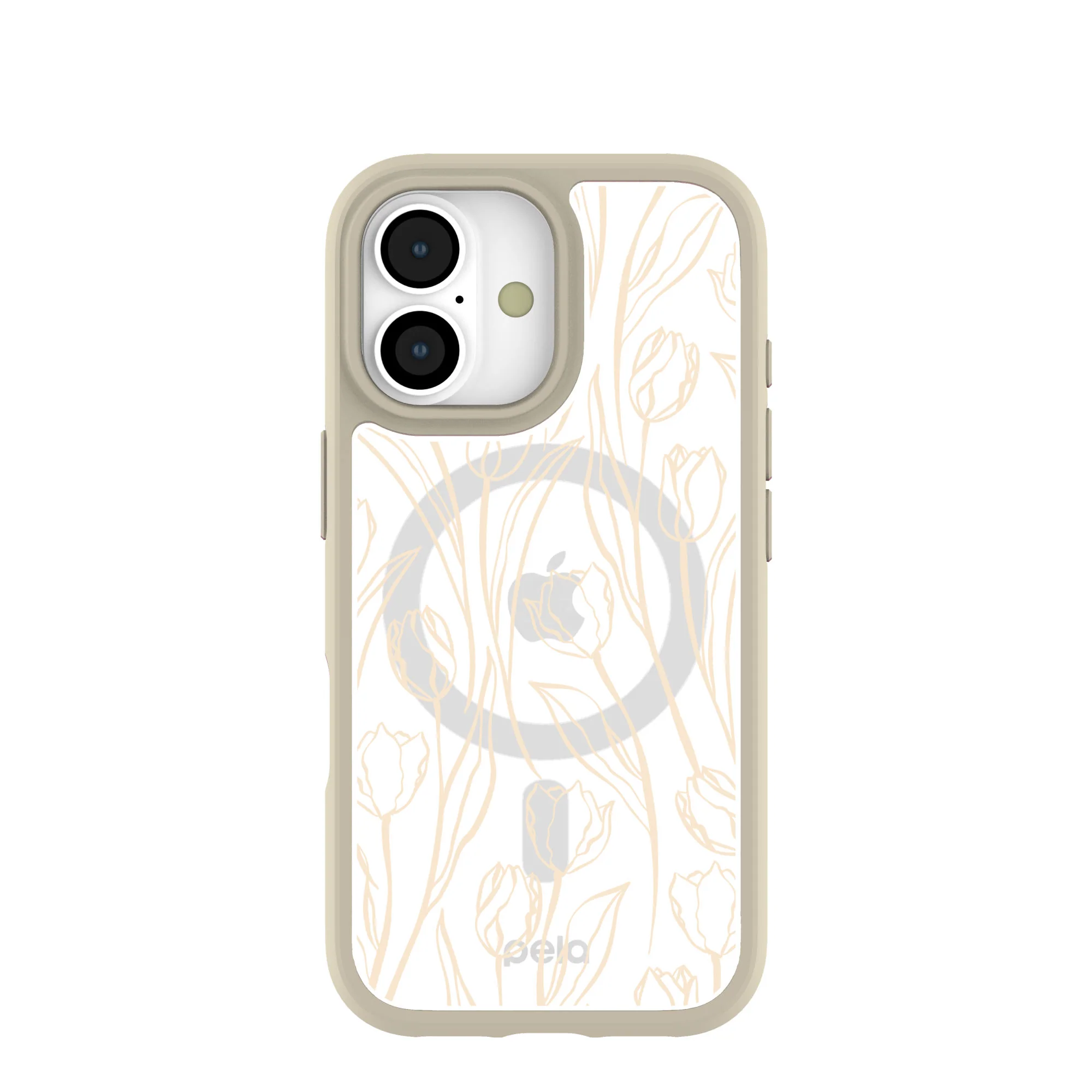 Clear Tulip Dune iPhone 17 Case With London Fog Ridge (MagSafe included)