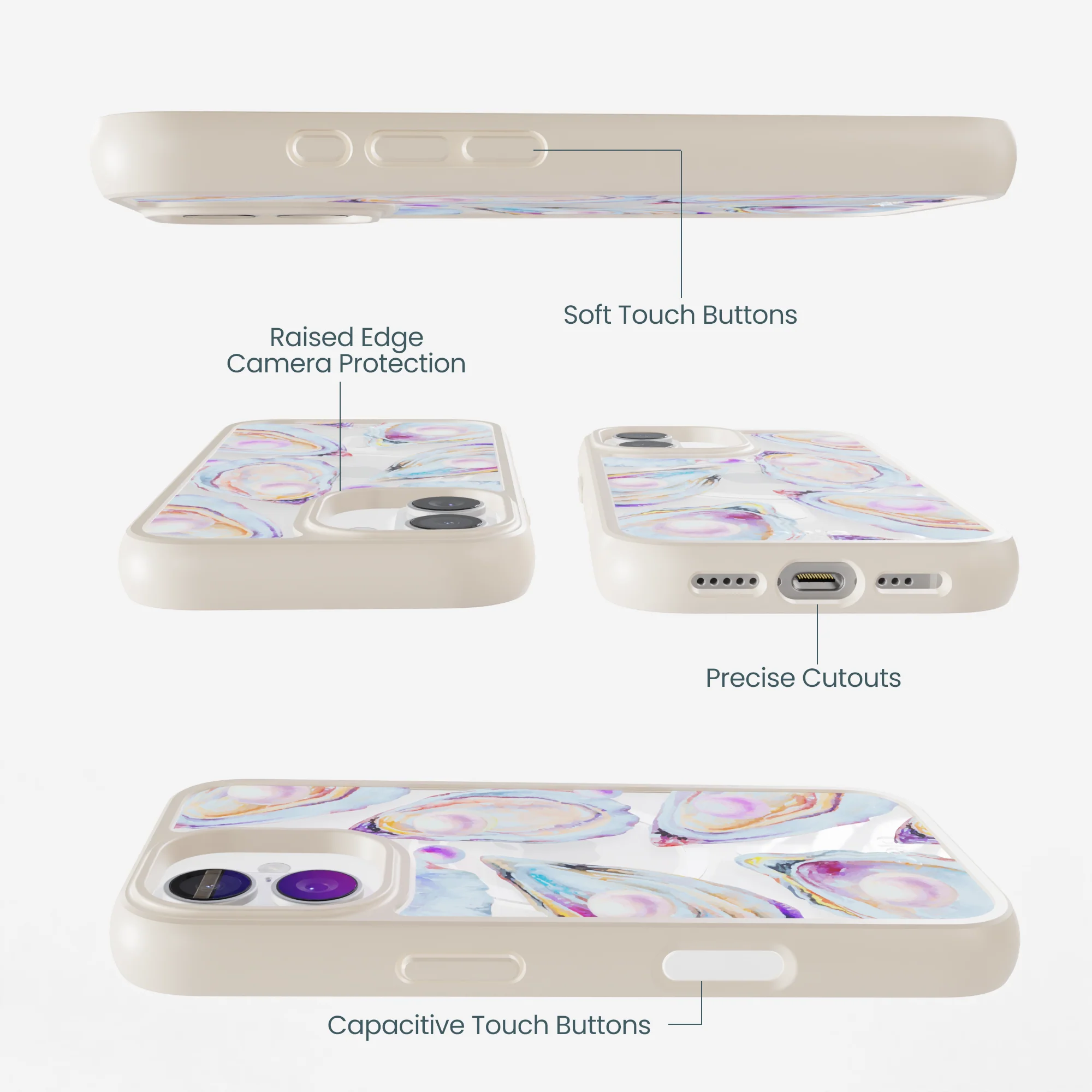 Clear Twilight Pearl iPhone 17 Case With London Fog Ridge (MagSafe included) - Image 3