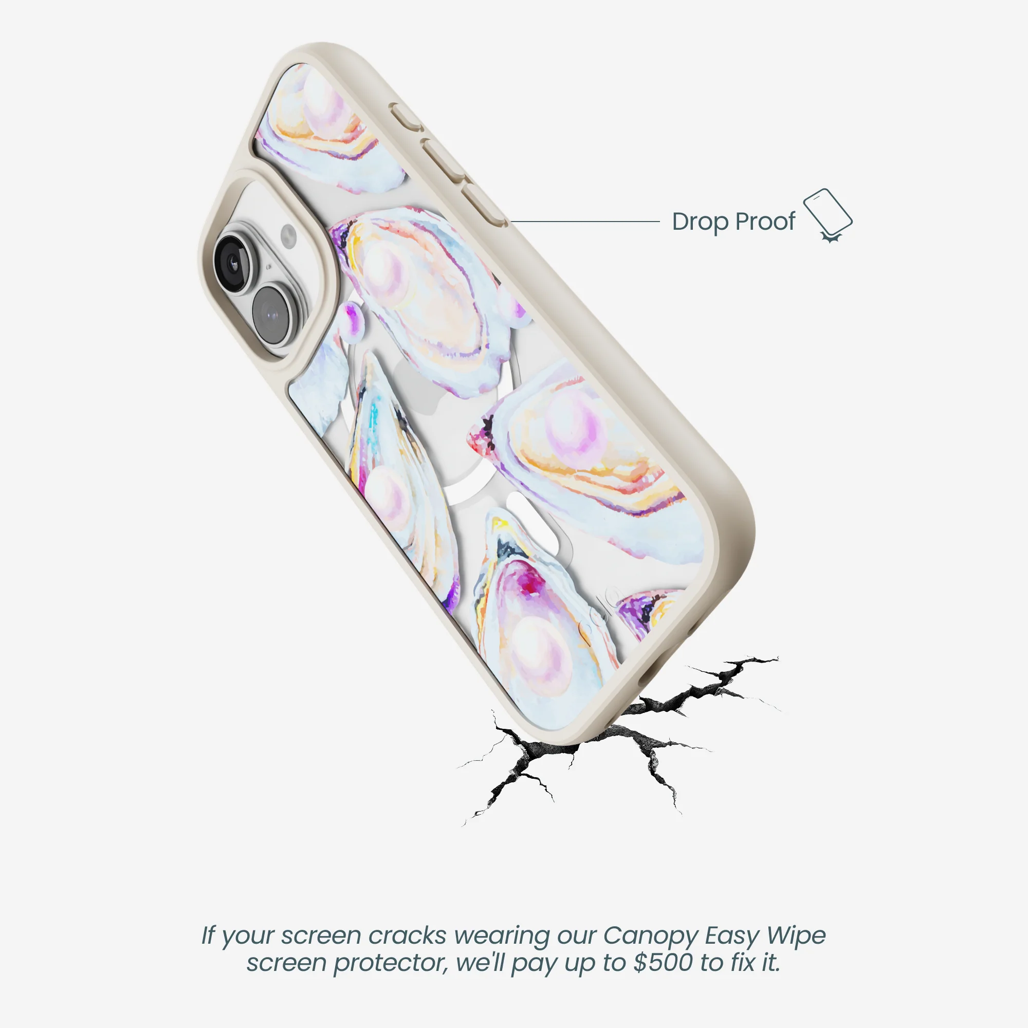 Clear Twilight Pearl iPhone 17 Case With London Fog Ridge (MagSafe included) - Image 5