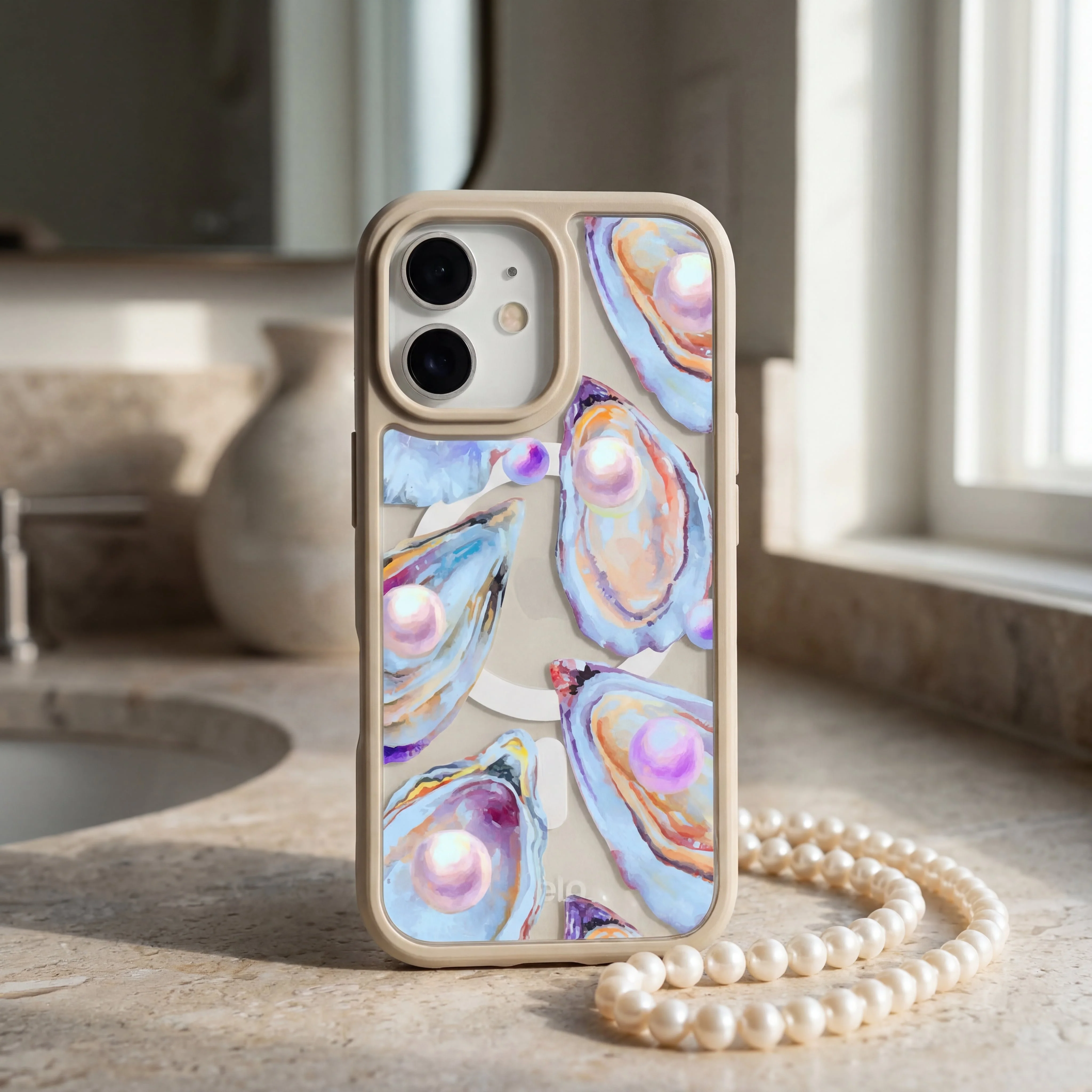 Clear Twilight Pearl iPhone 17 Pro Case With London Fog Ridge (MagSafe included) - Image 2