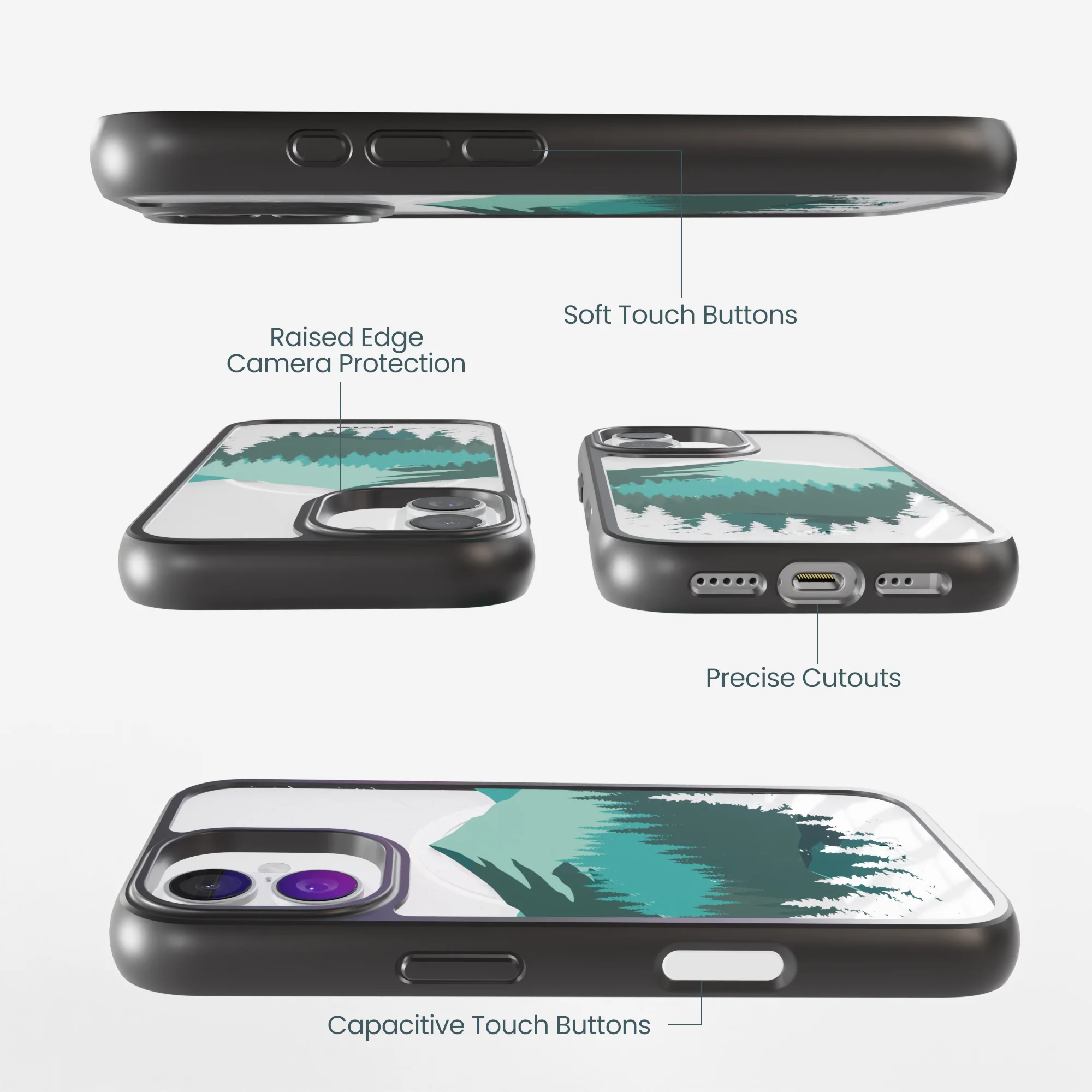 Clear Boreal iPhone 17 Case With Noir Ridge (MagSafe included) - Image 3