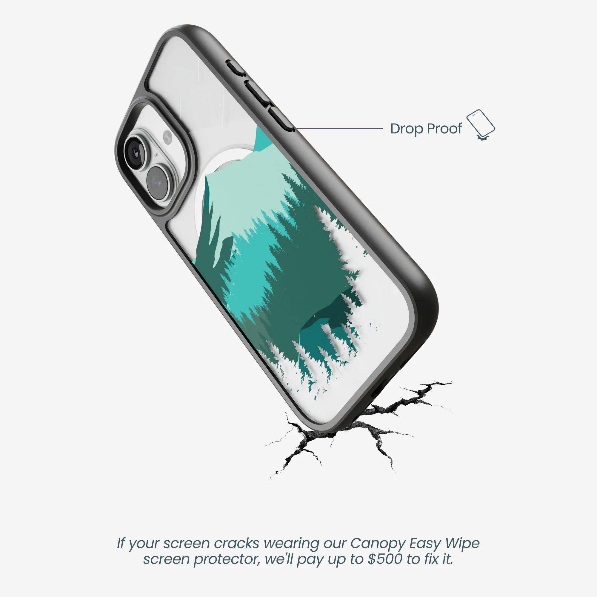 Clear Boreal iPhone 17 Case With Noir Ridge (MagSafe included) - Image 5