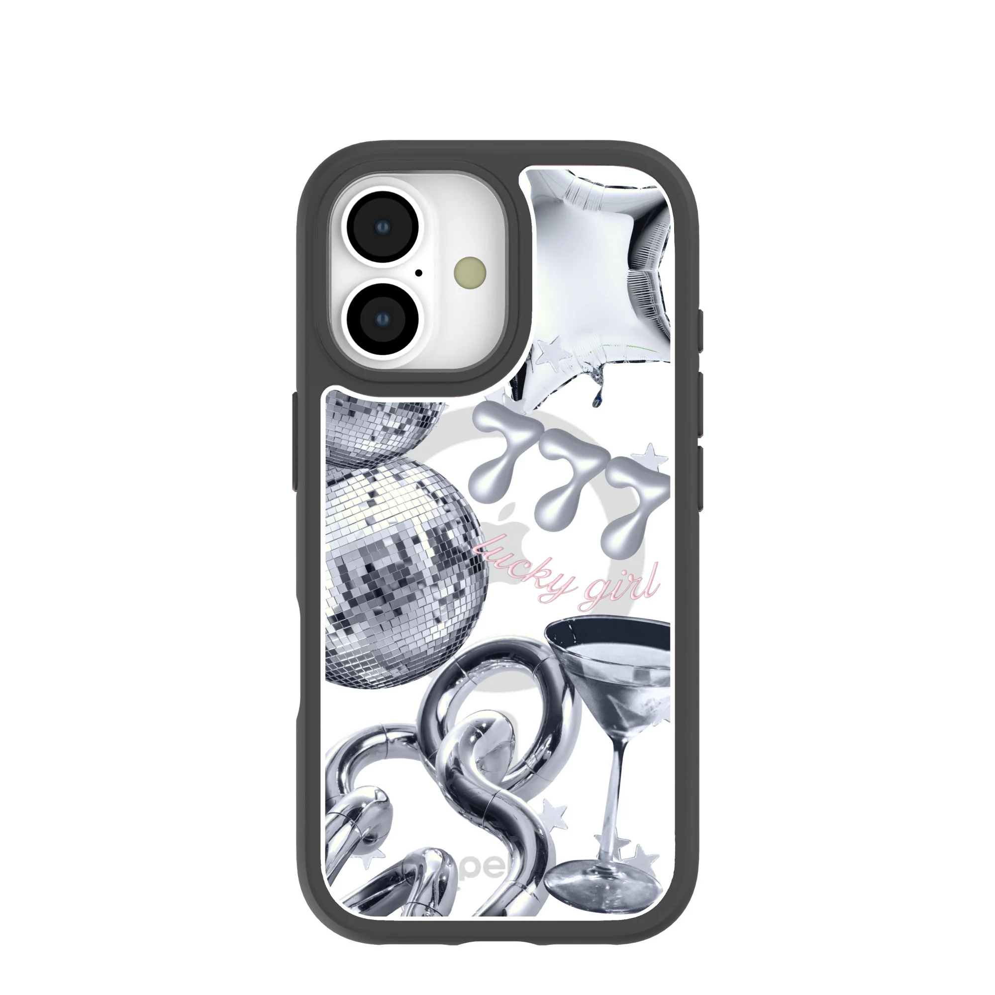 Clear Cosmic Luck iPhone 17 Case With Noir Ridge (MagSafe included)