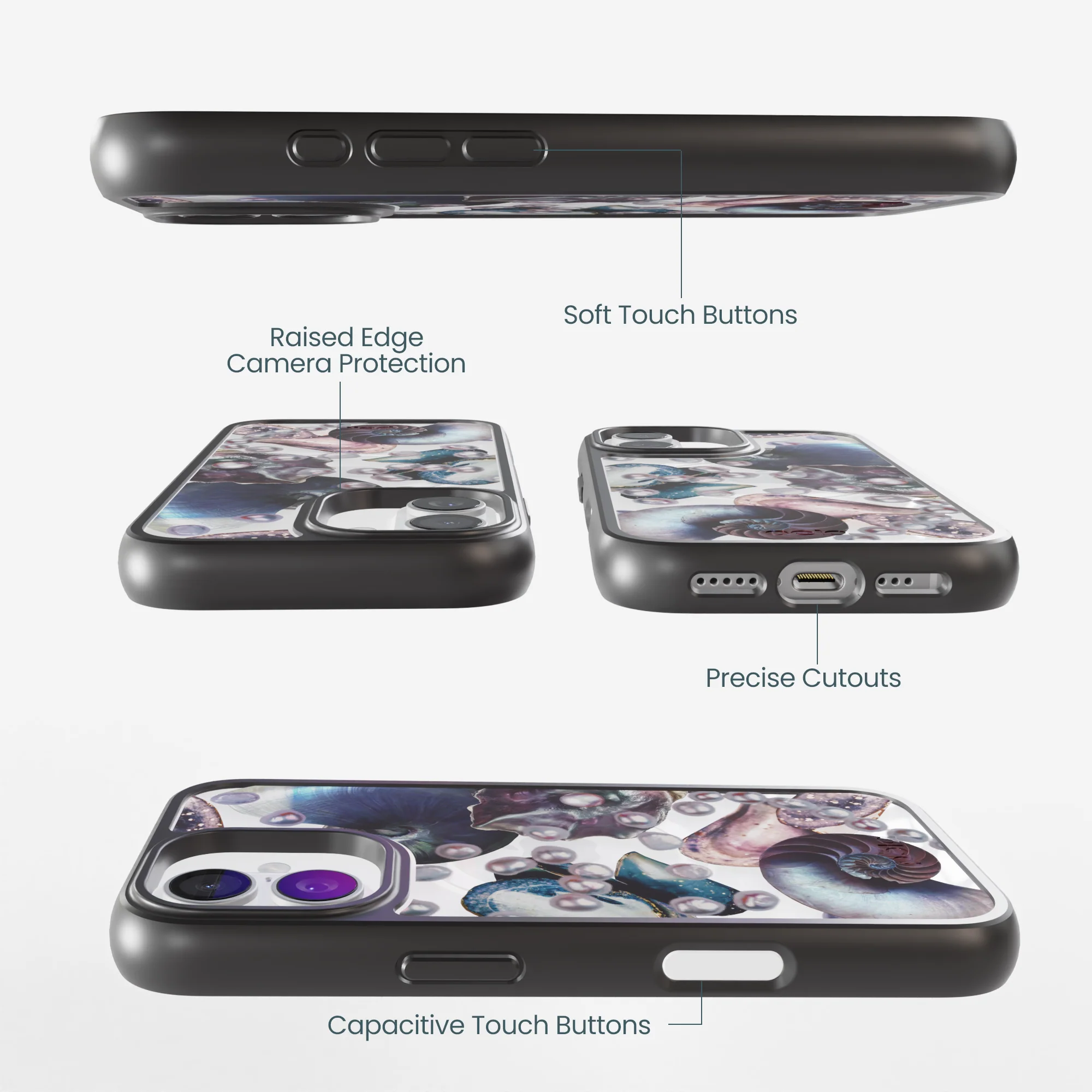 Clear Deep Sea Dreams iPhone 17 Case With Noir Ridge (MagSafe included) - Image 3