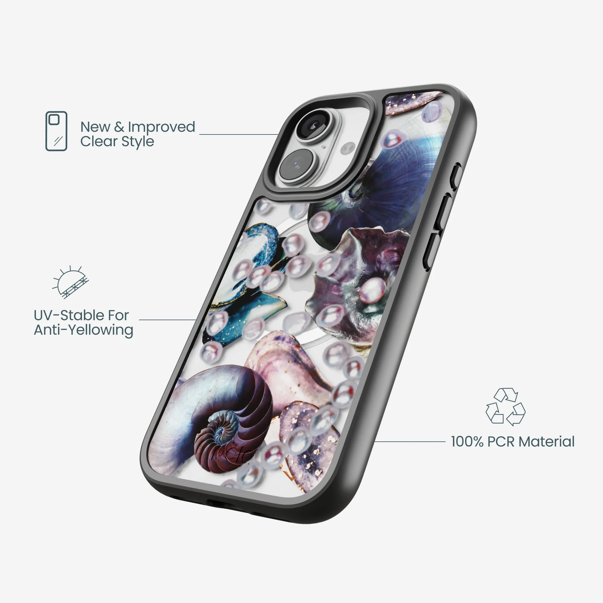Clear Deep Sea Dreams iPhone 17 Case With Noir Ridge (MagSafe included) - Image 4