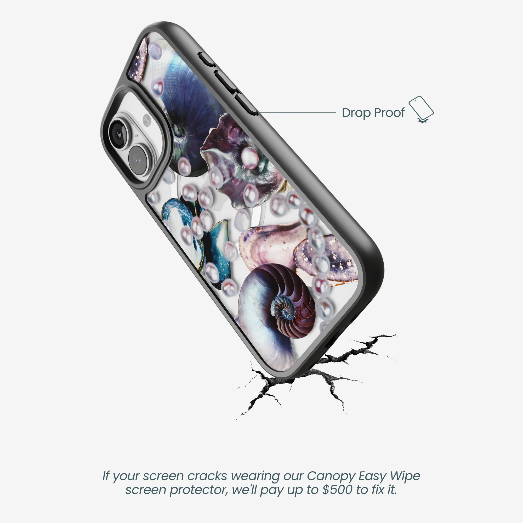 Clear Deep Sea Dreams iPhone 17 Case With Noir Ridge (MagSafe included) - Image 5
