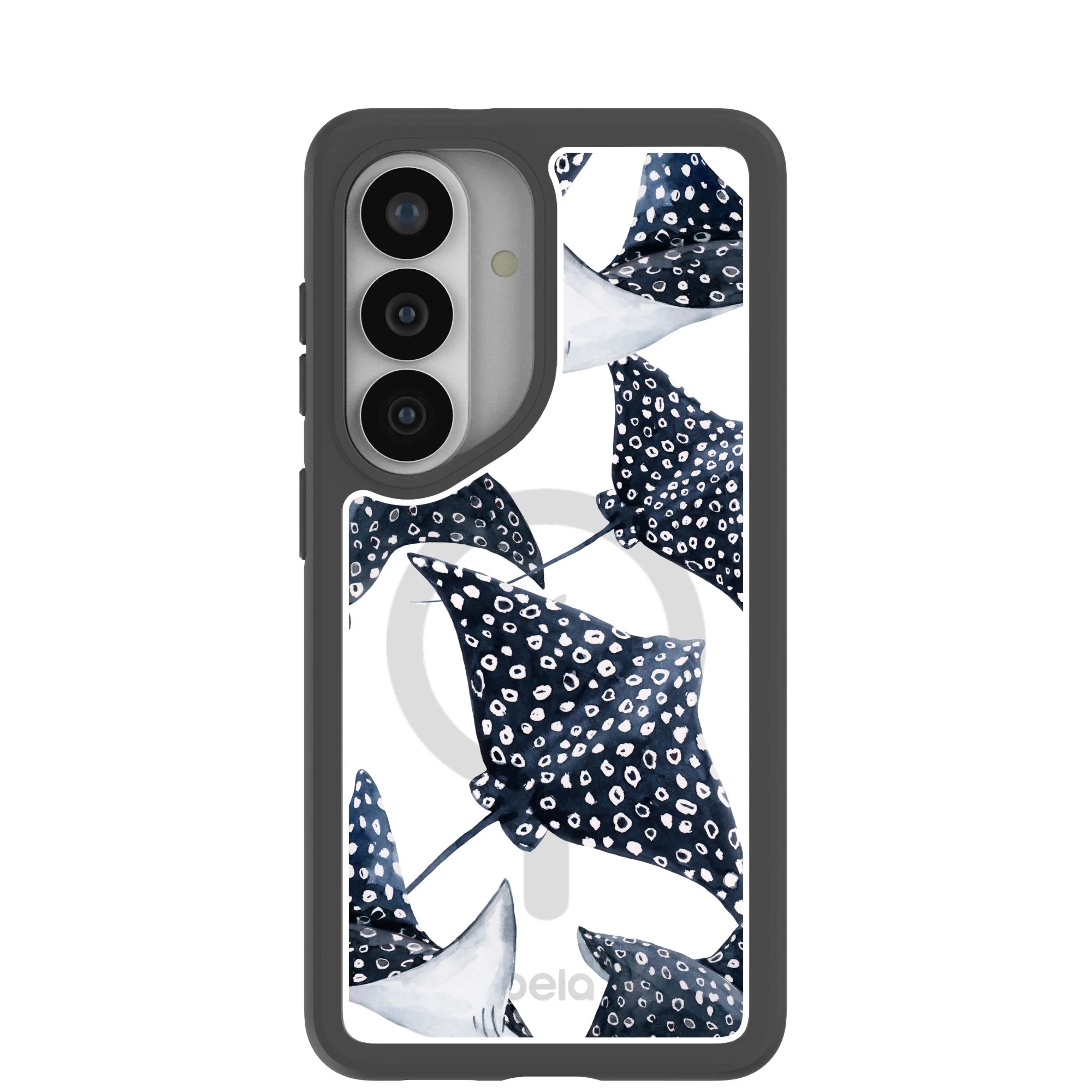 Clear Midnight Rays Samsung Galaxy S26 Case With Noir Ridge (Magnetic Charging included)