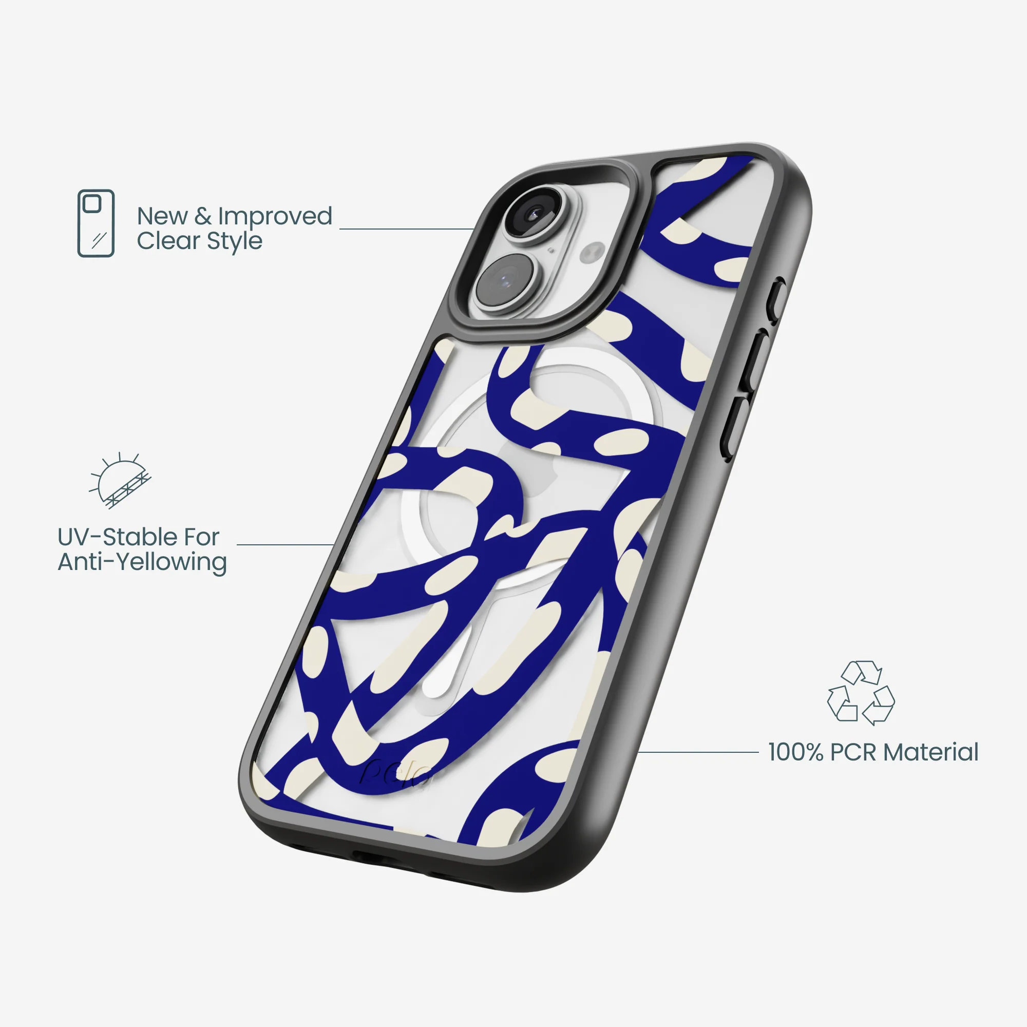 Clear Noodles iPhone 17 Case With Noir Ridge (MagSafe included) - Image 4