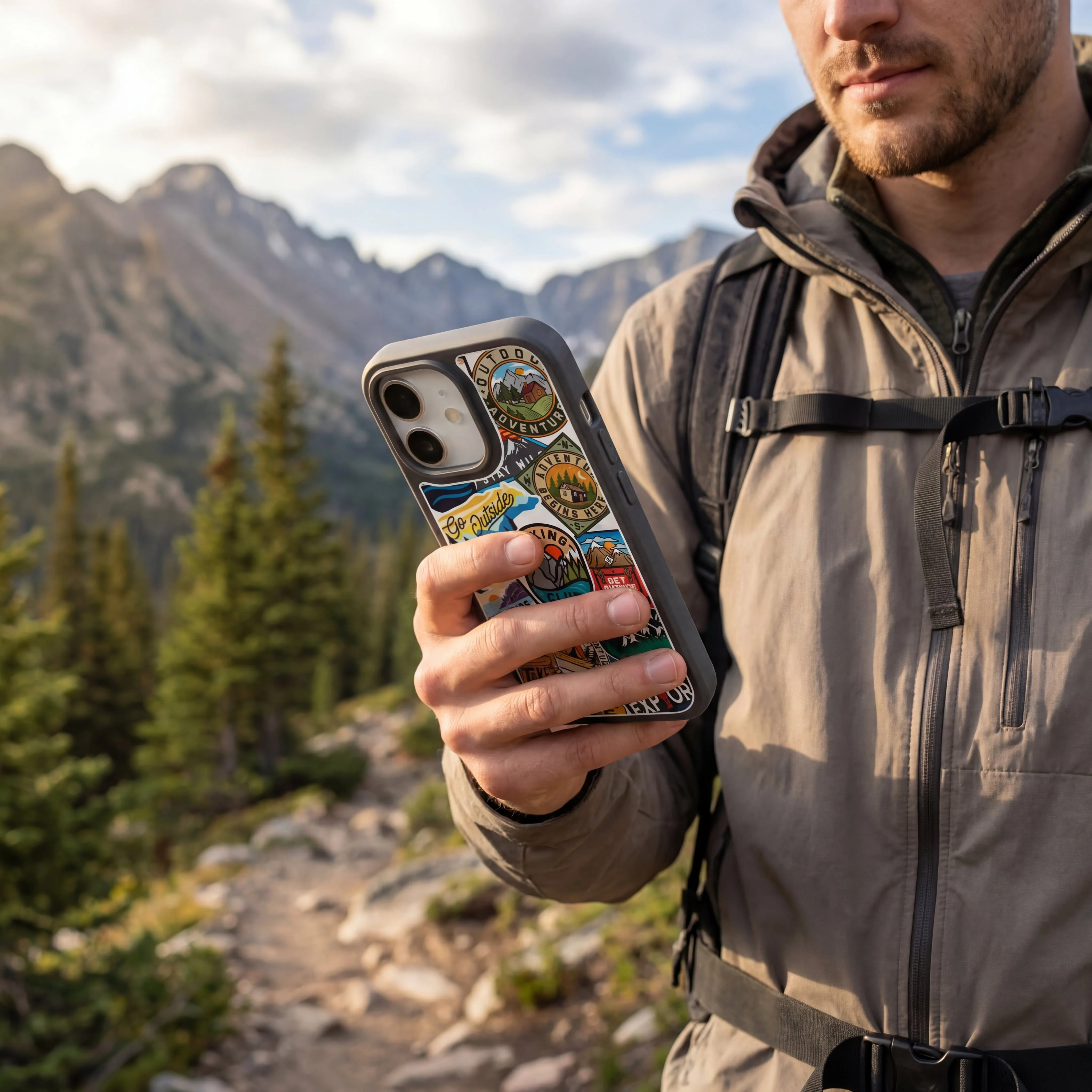 Clear Trail Stickers iPhone 17 Pro Max Case With Noir Ridge (MagSafe included) - Image 2