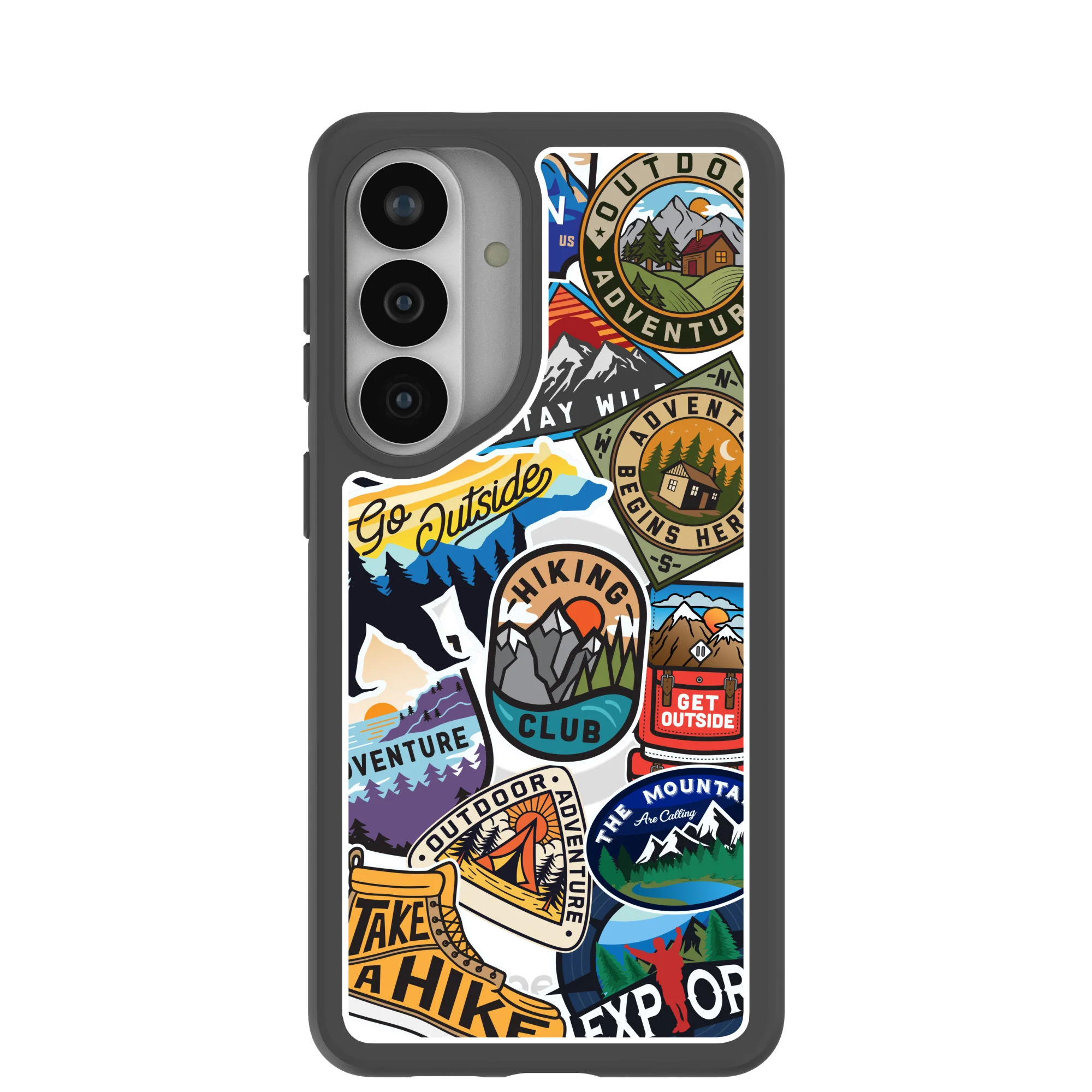Clear Trail Stickers Samsung Galaxy S26+(Plus) Case With Noir Ridge (Magnetic Charging included)