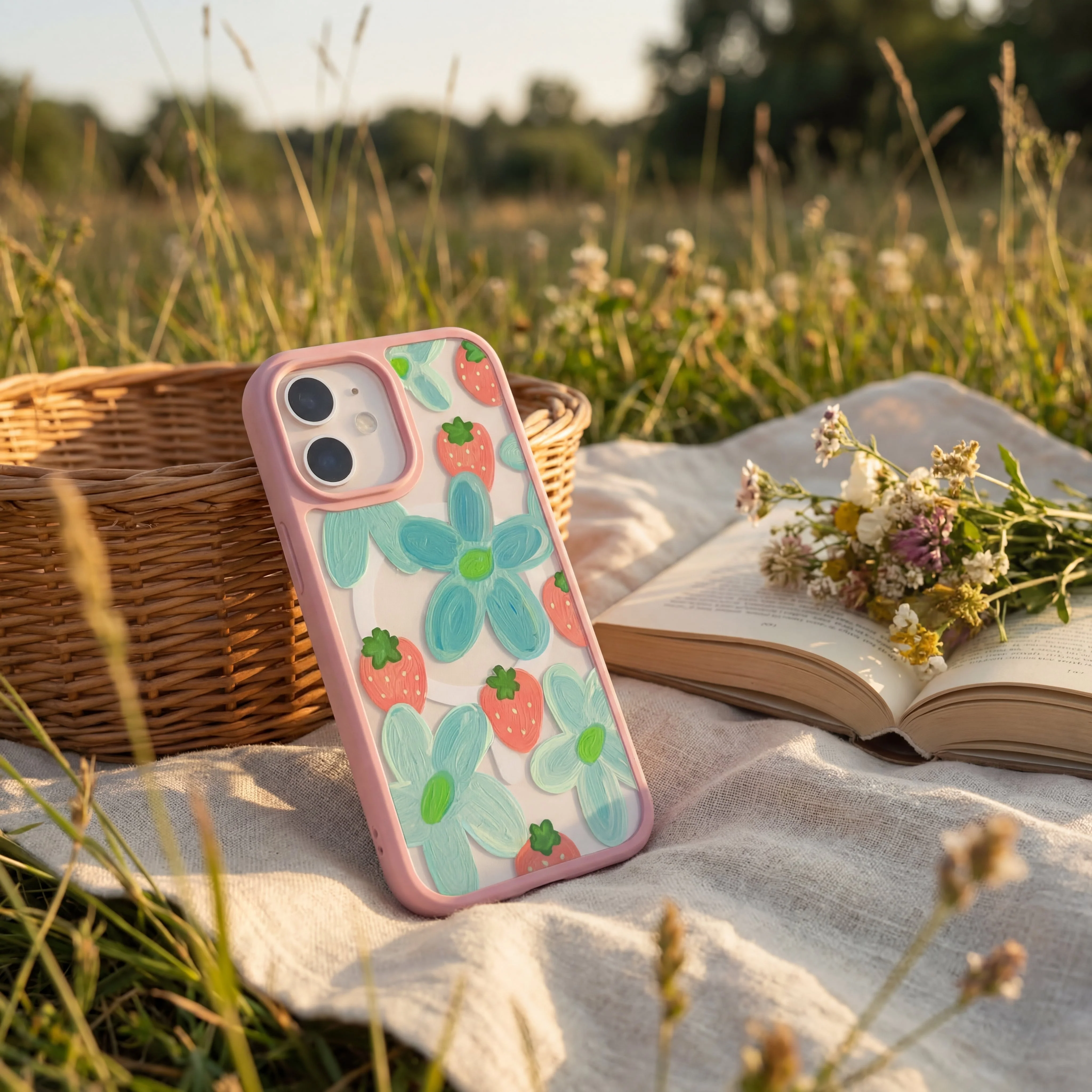 Clear Berry Belle iPhone 17 Case With Petal Pink Ridge (MagSafe included) - Image 2