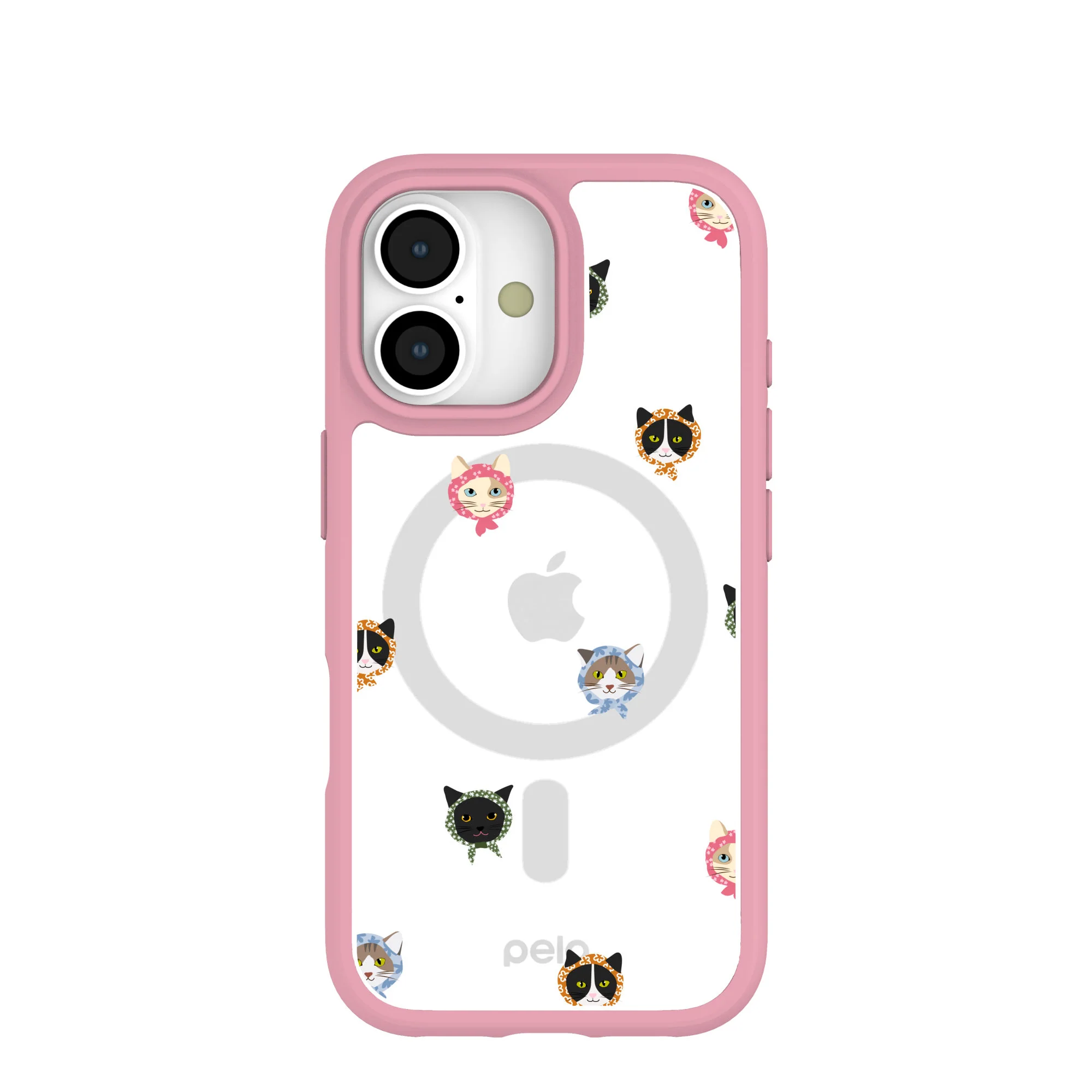 Clear Cat Couture iPhone 17 Case With Petal Pink Ridge (MagSafe included)
