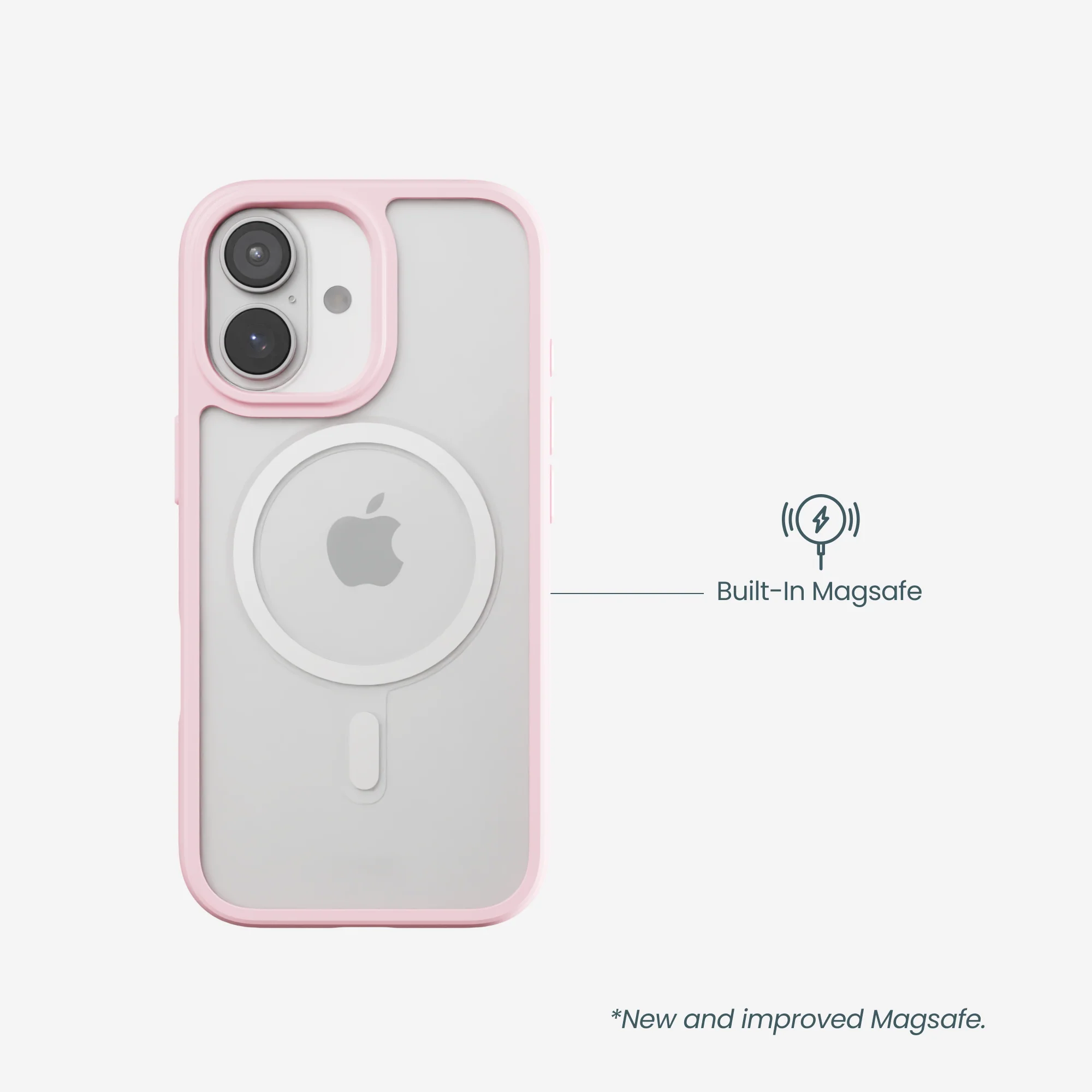 Clear Aqua Dreams iPhone 17 Case With Petal Pink Ridge (MagSafe included) - Image 8