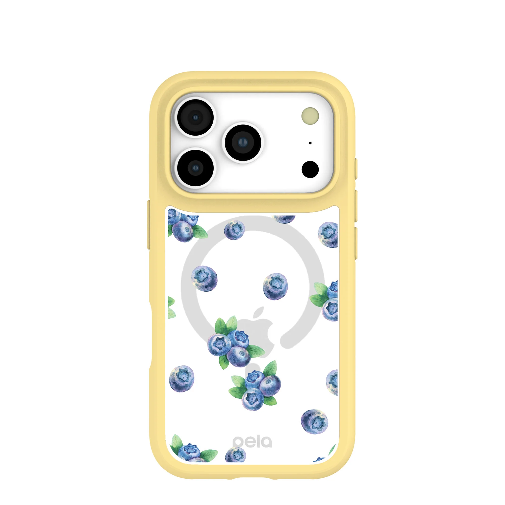 Clear Blueberry Pop iPhone 17 Pro Case With Sunbeam Ridge (MagSafe included)
