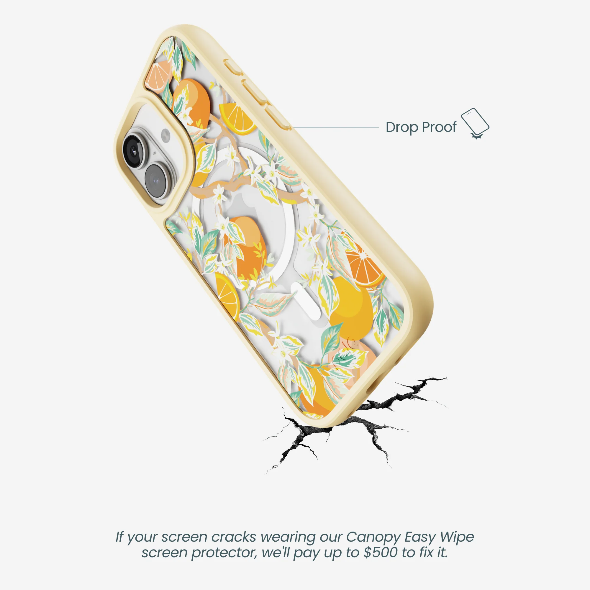 Clear Citrus Blooms iPhone 17 Case With Sunbeam Ridge (MagSafe included) - Image 5