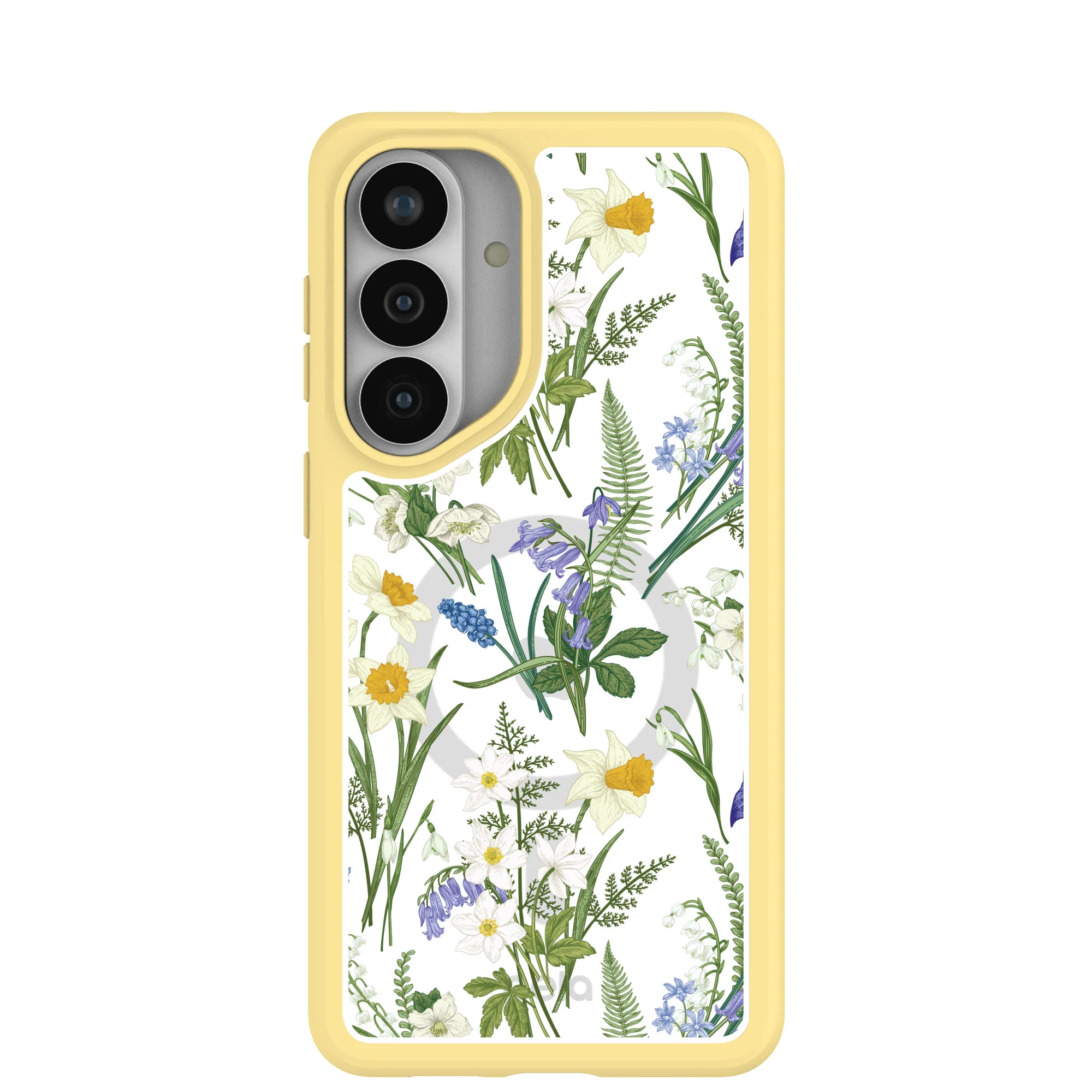 Clear Daffodil Bouquet Samsung Galaxy S26+(Plus) Case With Sunbeam Ridge (Magnetic Charging included)