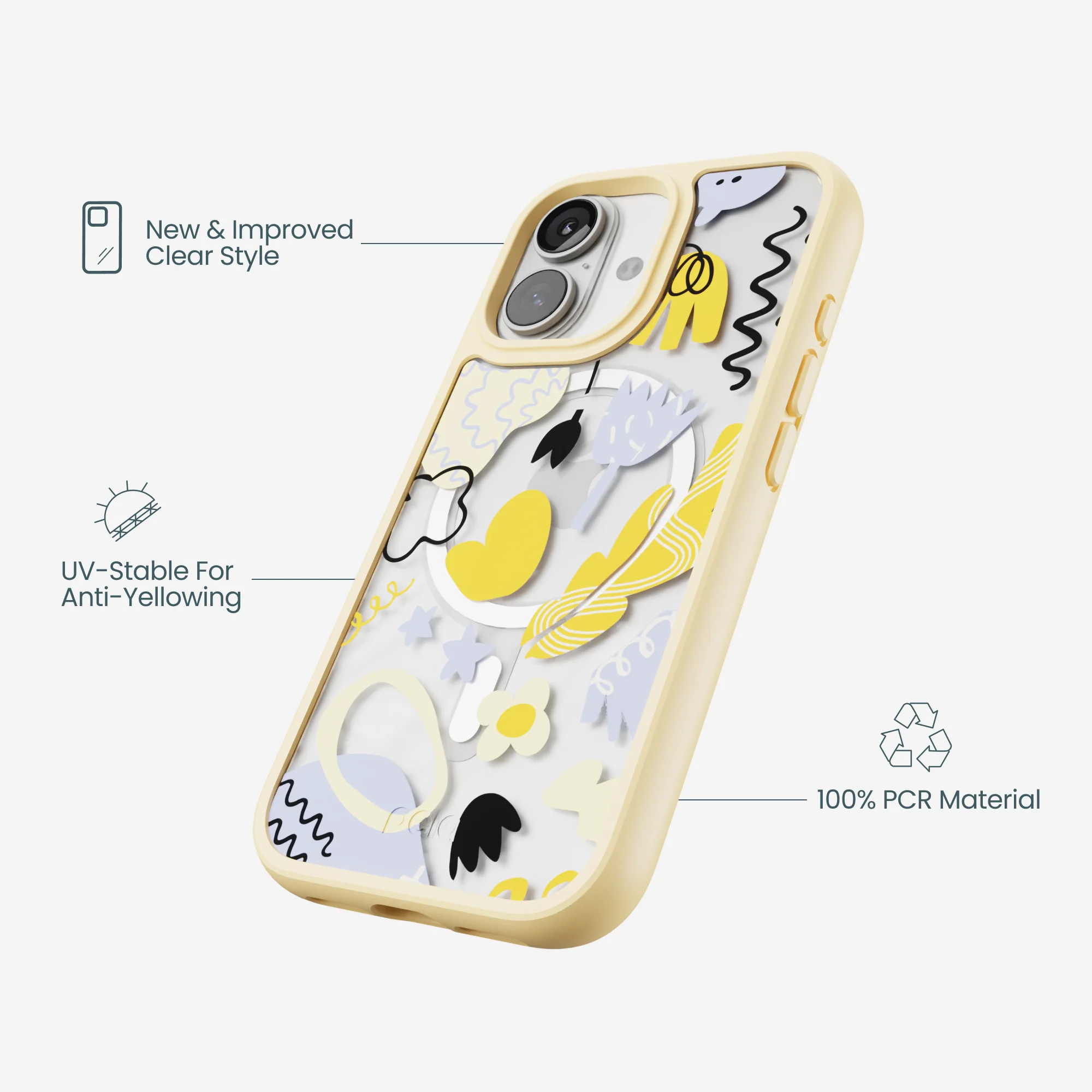 Clear Doodles iPhone 17 Case With Sunbeam Ridge (MagSafe included) - Image 4