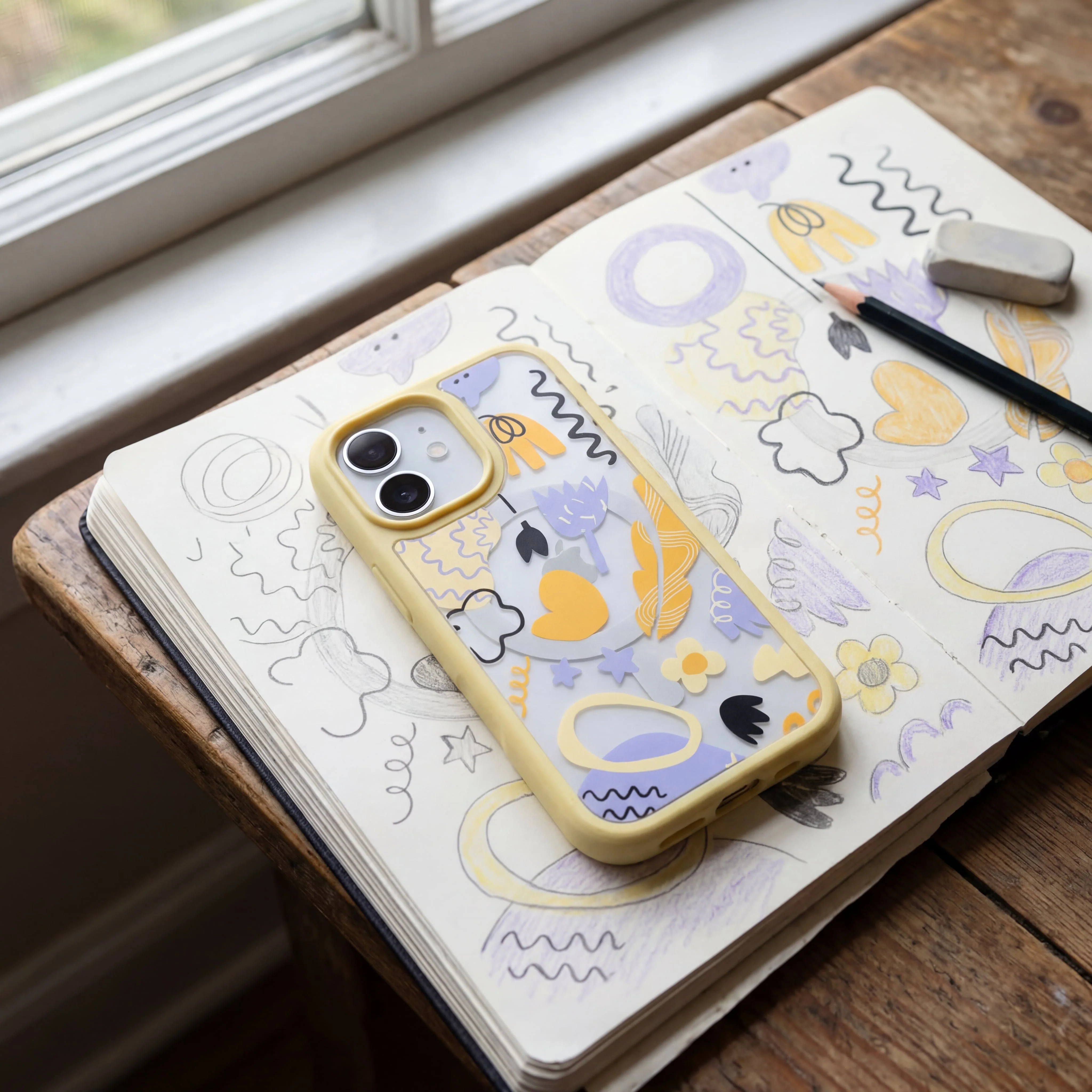 Clear Doodles iPhone Air Case With Sunbeam Ridge (MagSafe included) - Image 2