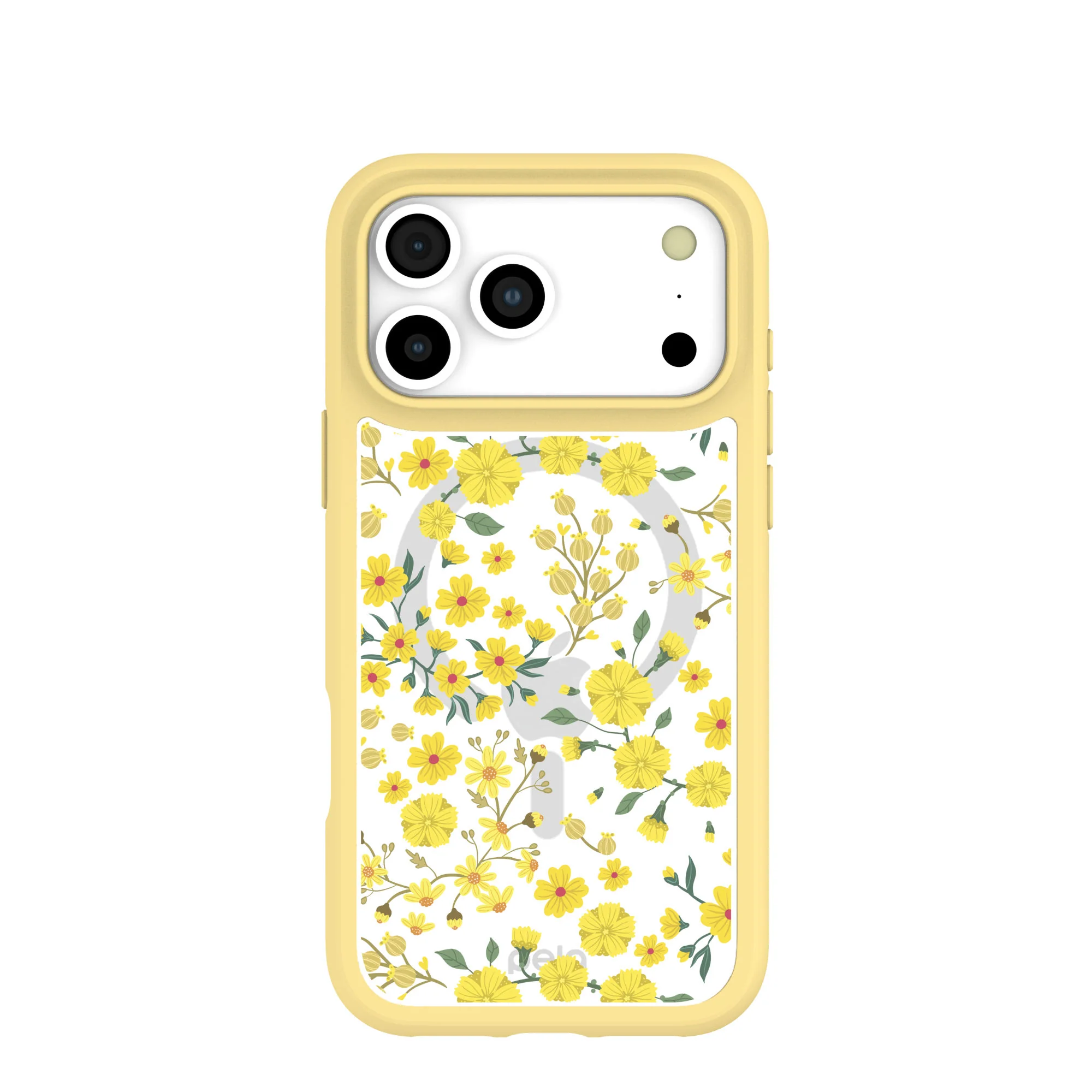 Clear Golden Bloom iPhone 17 Pro Max Case With Sunbeam Ridge (MagSafe included)