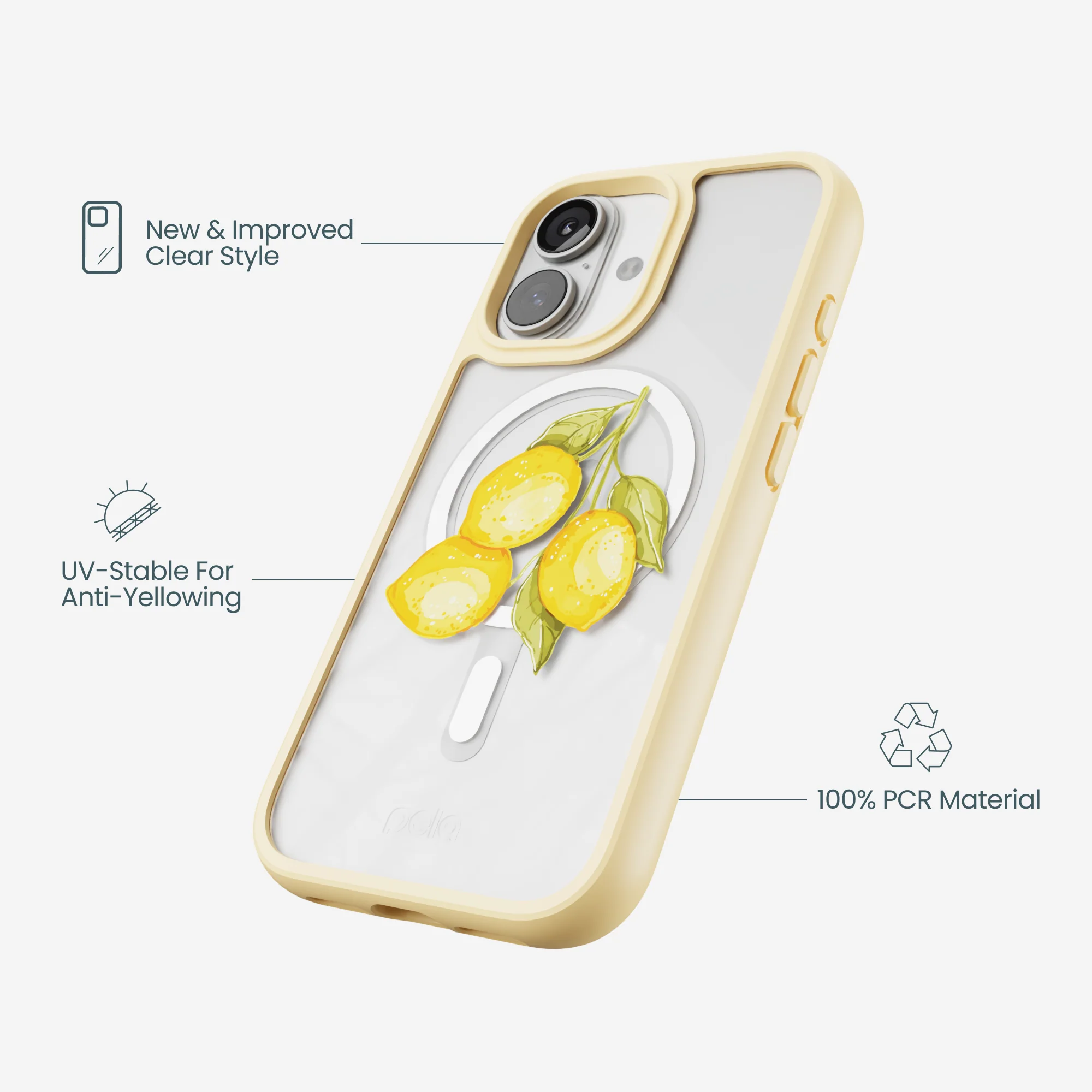 Clear Lemon Drop iPhone 17 Case With Sunbeam Ridge (MagSafe included) - Image 4