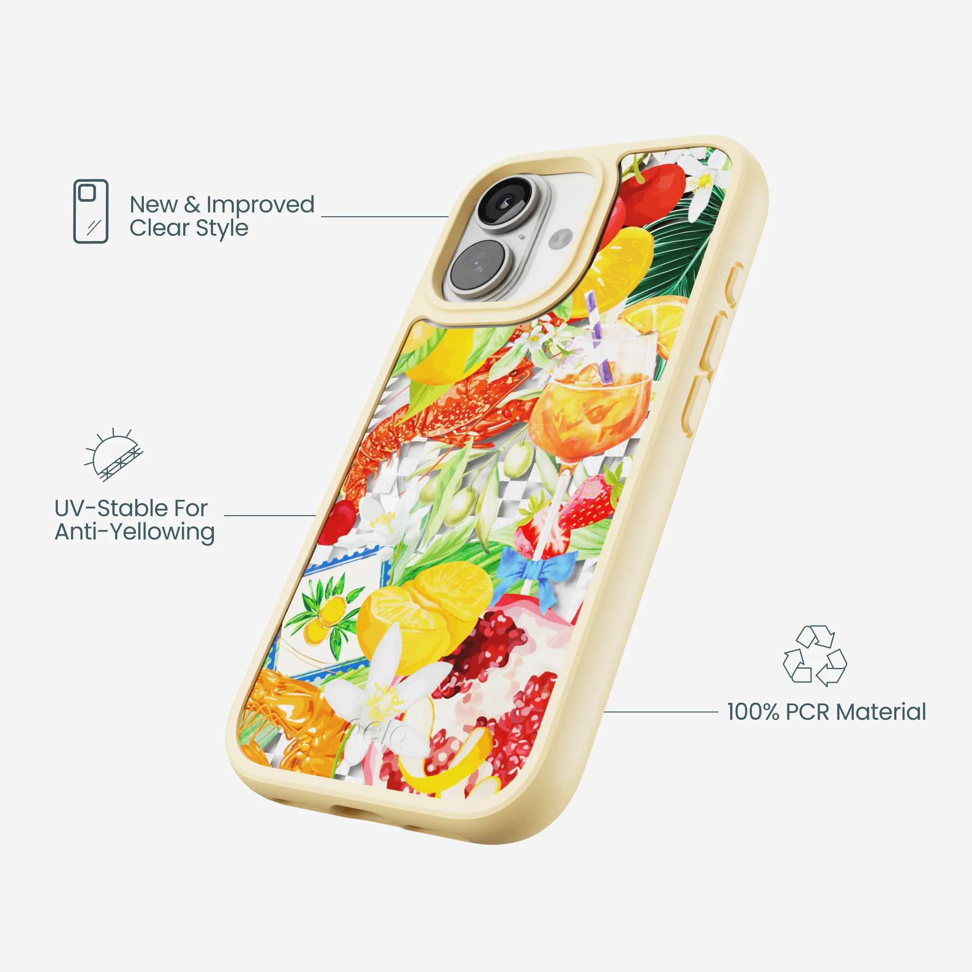 Clear Mediterranean Summers iPhone 17 Case With Sunbeam Ridge (MagSafe included) - Image 4