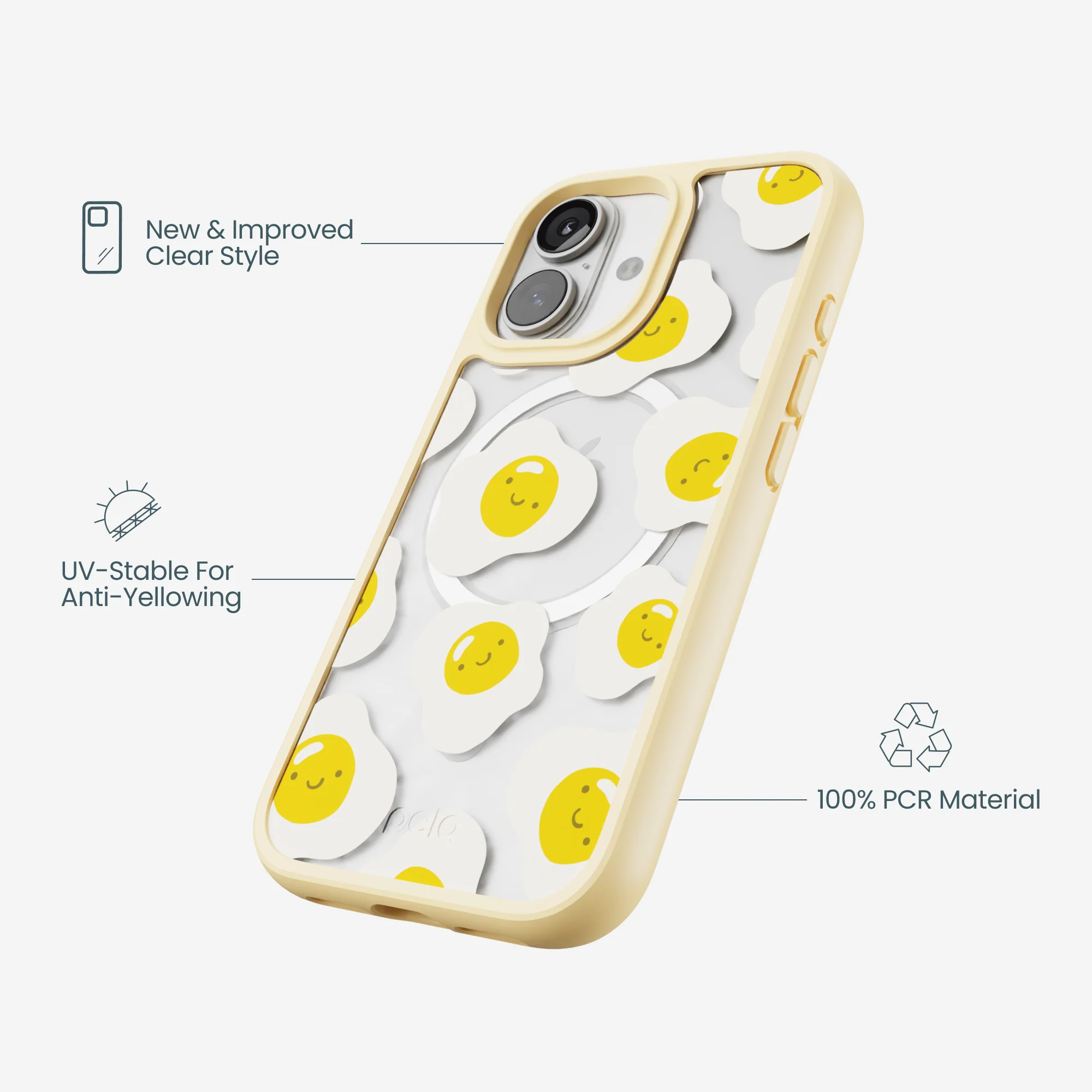 Clear Sunny Side Up iPhone 17 Case With Sunbeam Ridge (MagSafe included) - Image 4