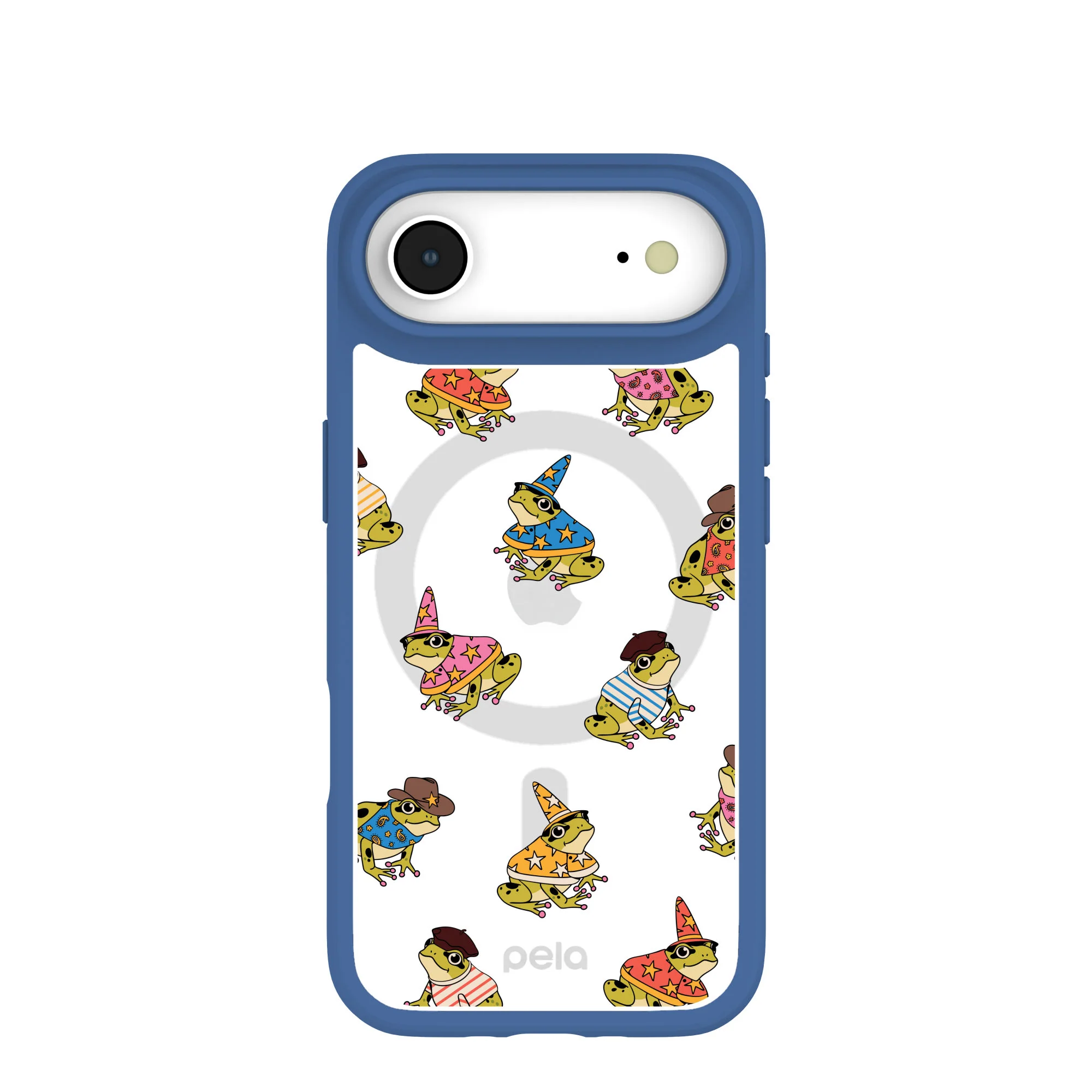 Clear Fancy Frogs iPhone Air Case With True Blue Ridge (MagSafe included)