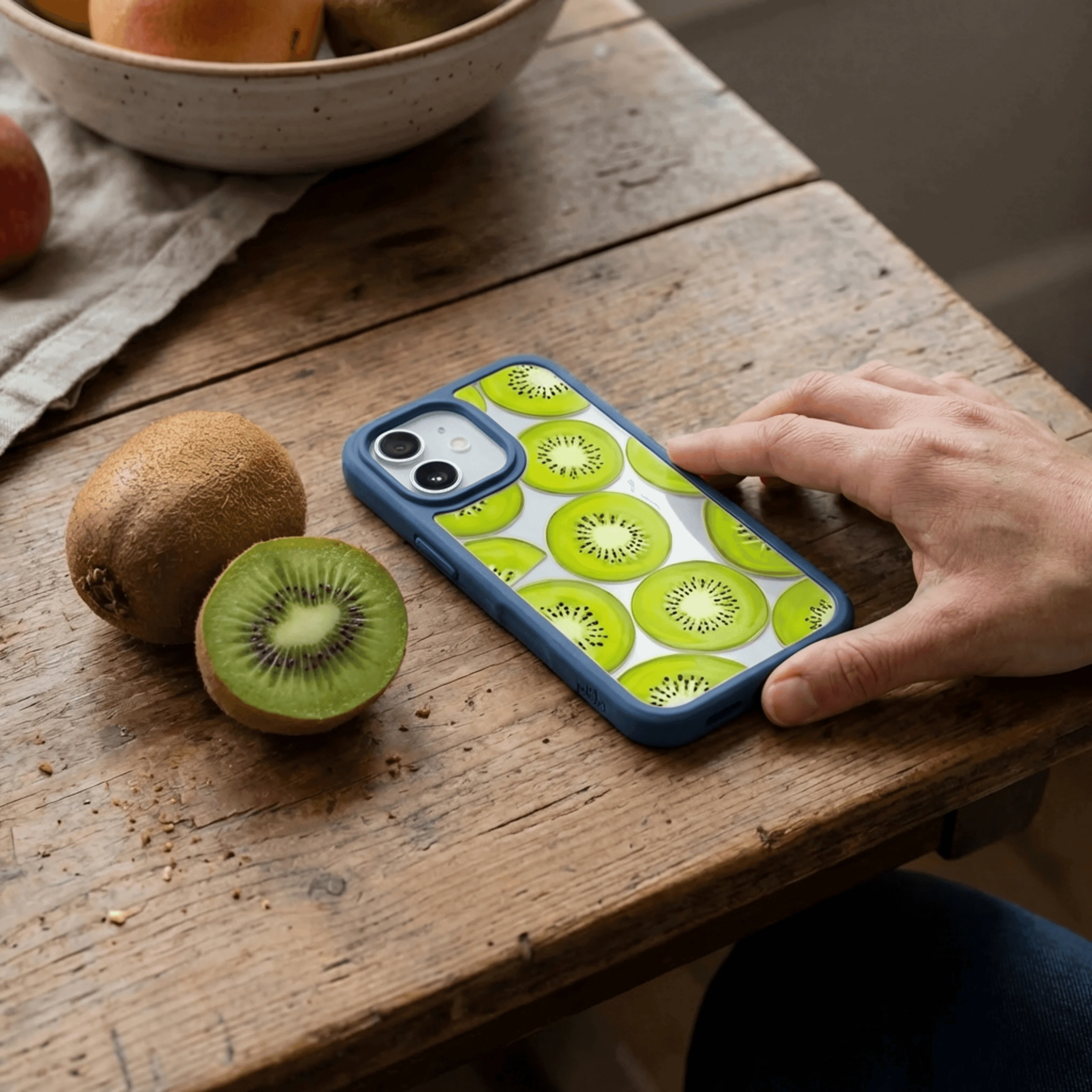 Clear Kiwi Slices iPhone 17 Pro Case With True Blue Ridge (MagSafe included) - Image 2