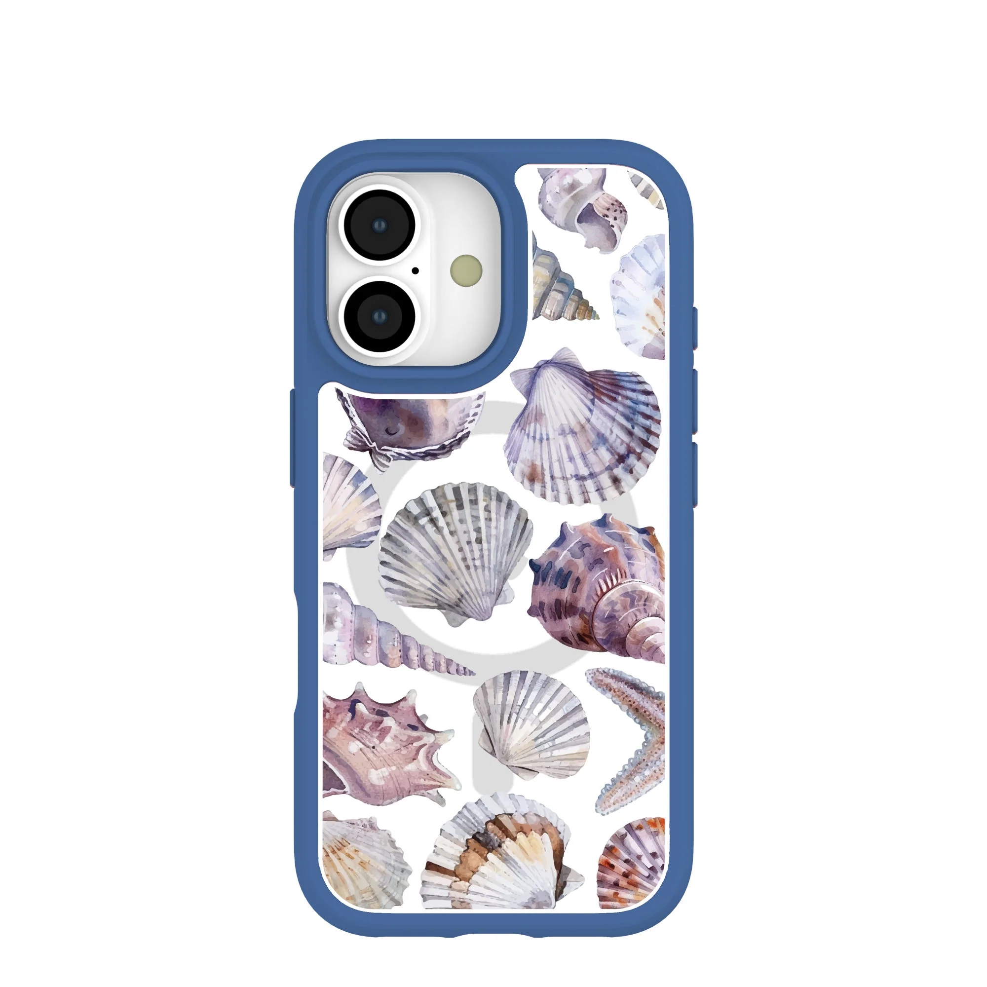 Clear Oceana Whorl iPhone 17 Case With True Blue Ridge (MagSafe included)