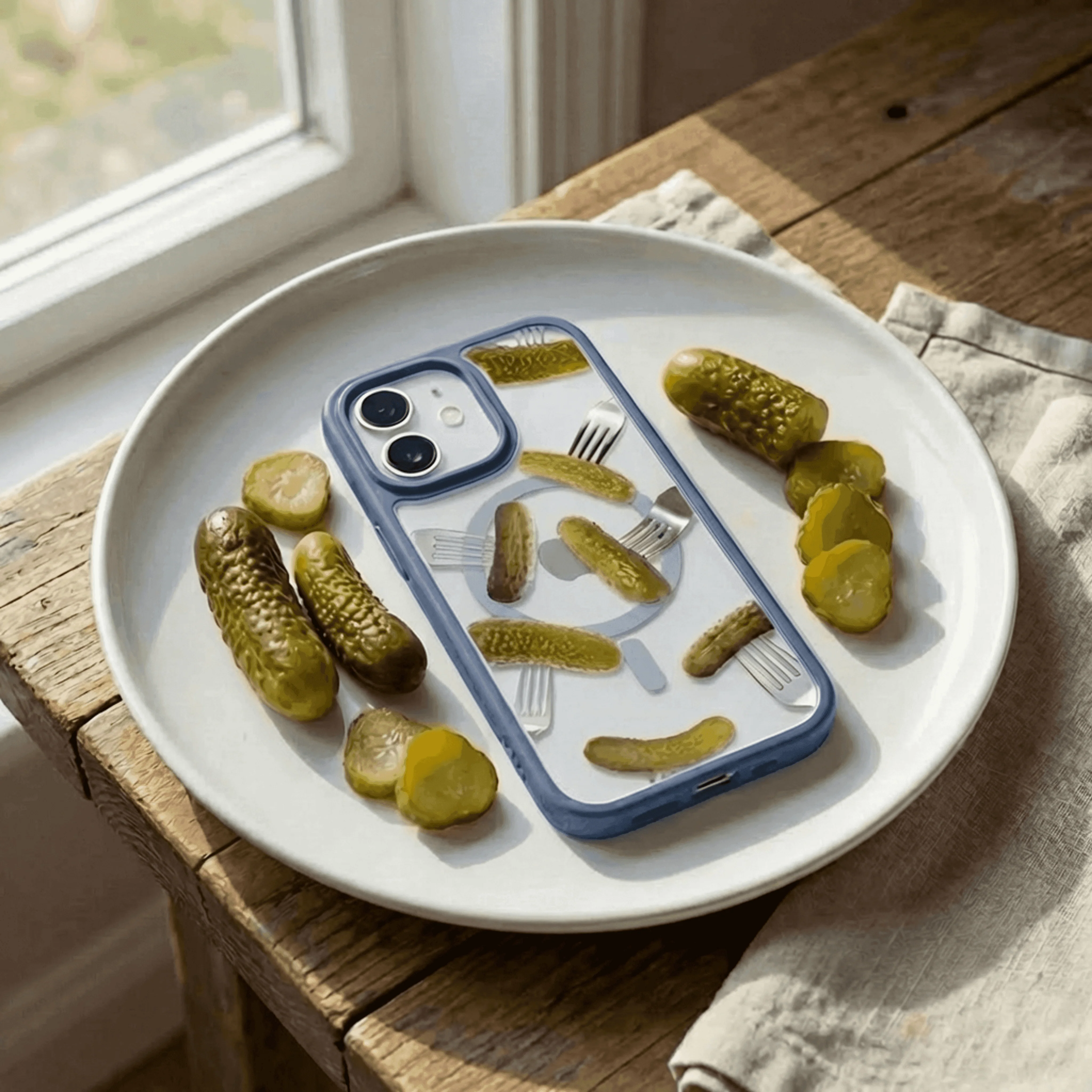 Clear Pickle Party iPhone 17 Pro Case With True Blue Ridge (MagSafe included) - Image 2